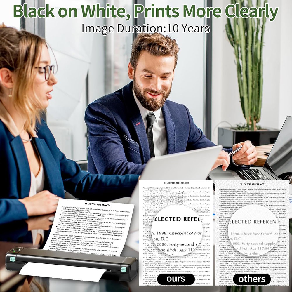 Inkless Thermal Printer Paper – 8.5×11″ Letter Size Fanfold for Shipping Labels