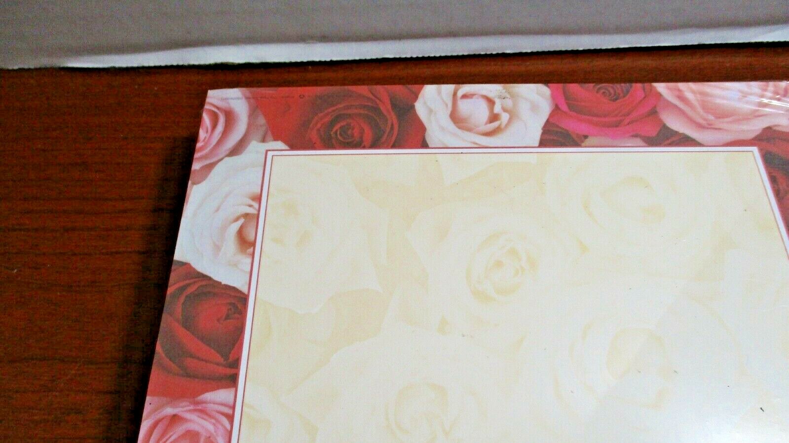 GIBSON~25 Sheets ROSES Acid Free STATIONARY COMPUTER PAPER~8.5″ x 11″~NIP