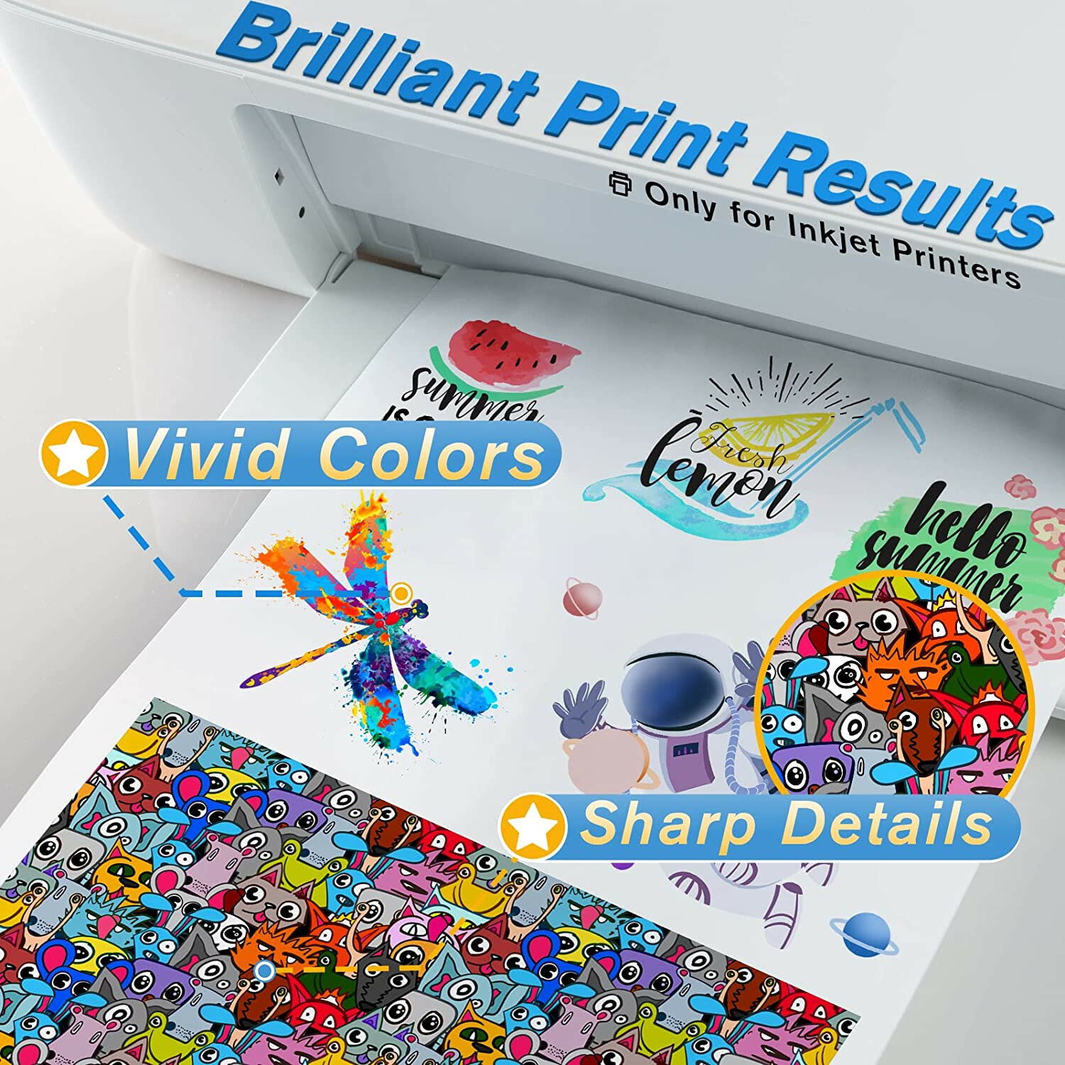 Koala Waterslide Decal Paper Inkjet CLEAR 20 Sheets 8.5×11 Water Slide Transfer