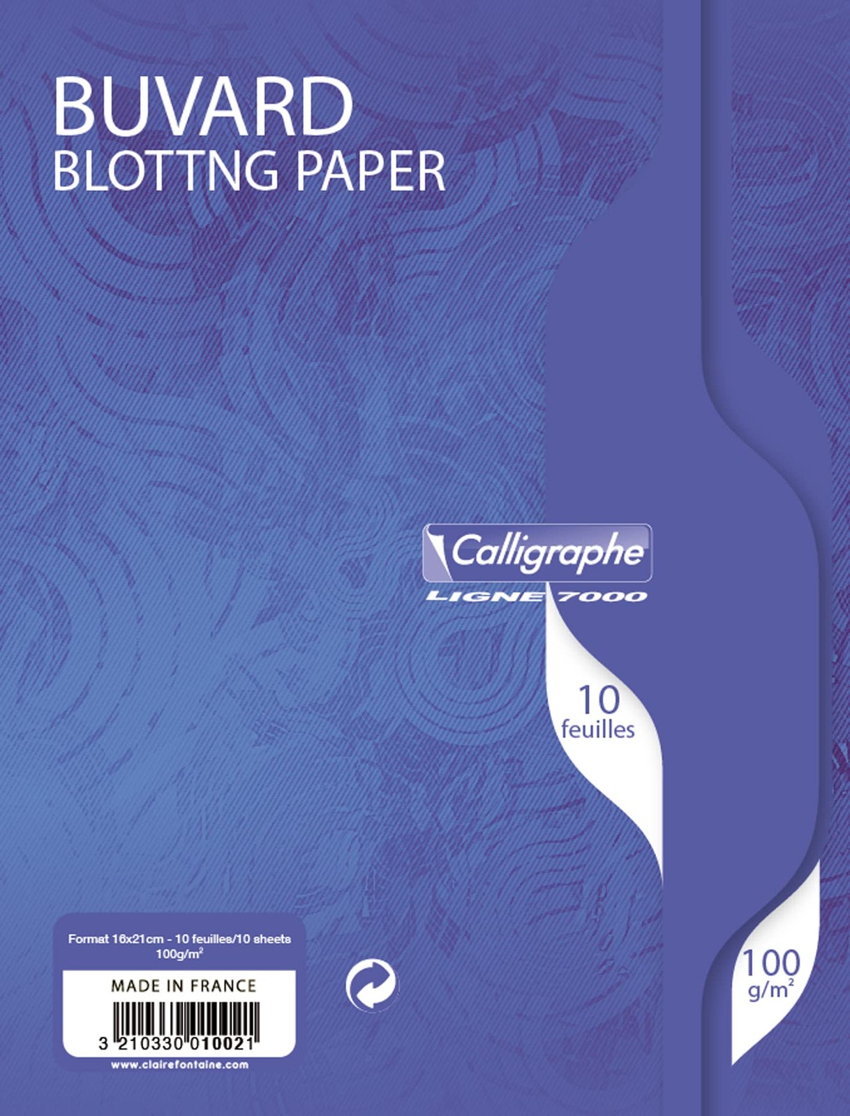 Clairefontaine 1002C Pack of 10 Sheets Blotting Paper, 16×21 cm, 100g, Idea…