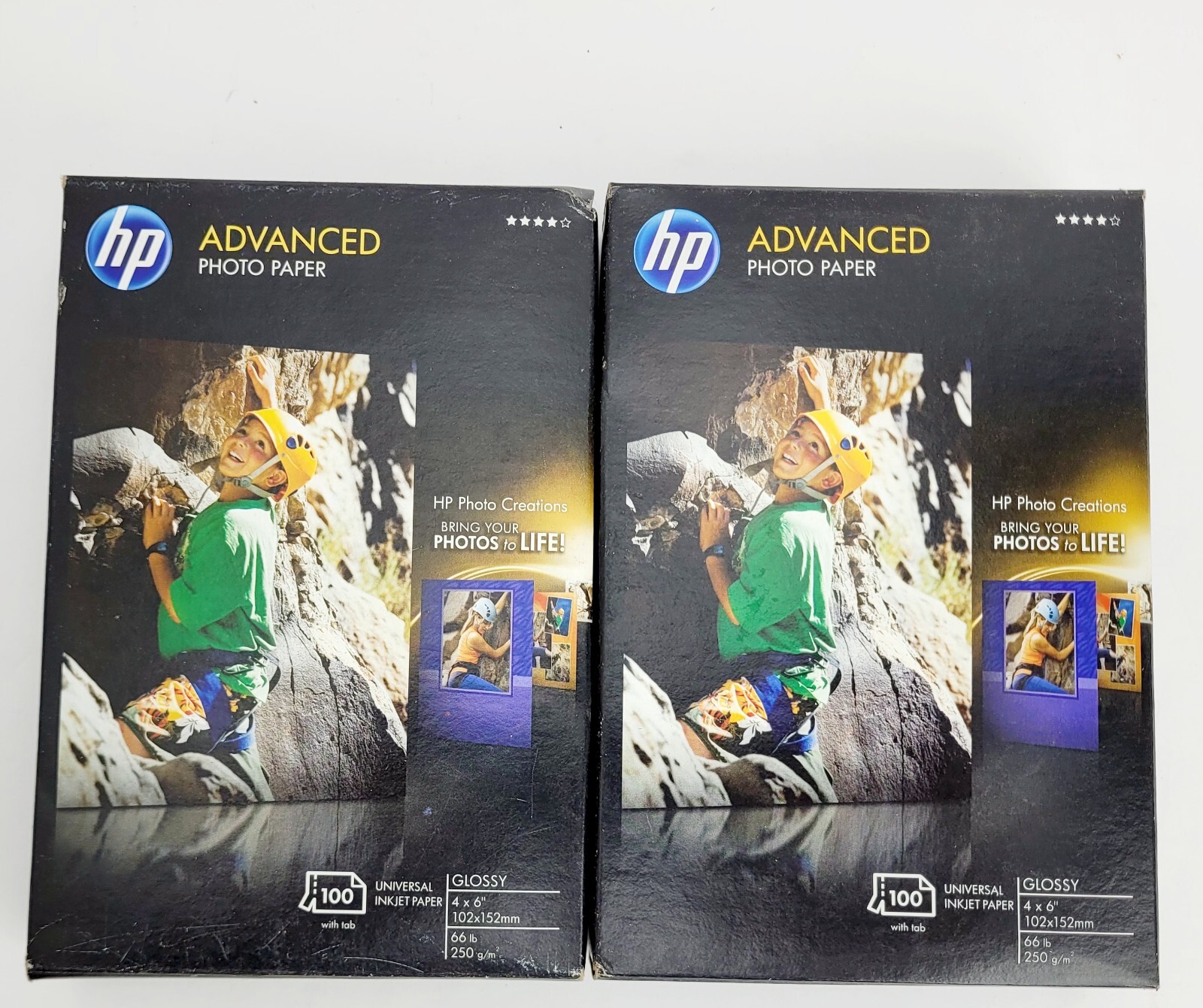 Lot Of 2 NEW Hewlett Packard Q6638A 4 x 6 inch Glossy Printer Paper 100 Sheets E