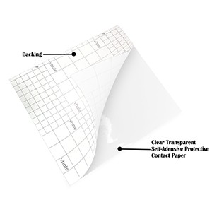 Glossy Clear Self-adhesive Overlay Laminating Sheet Contact Papers, 7 X 8
