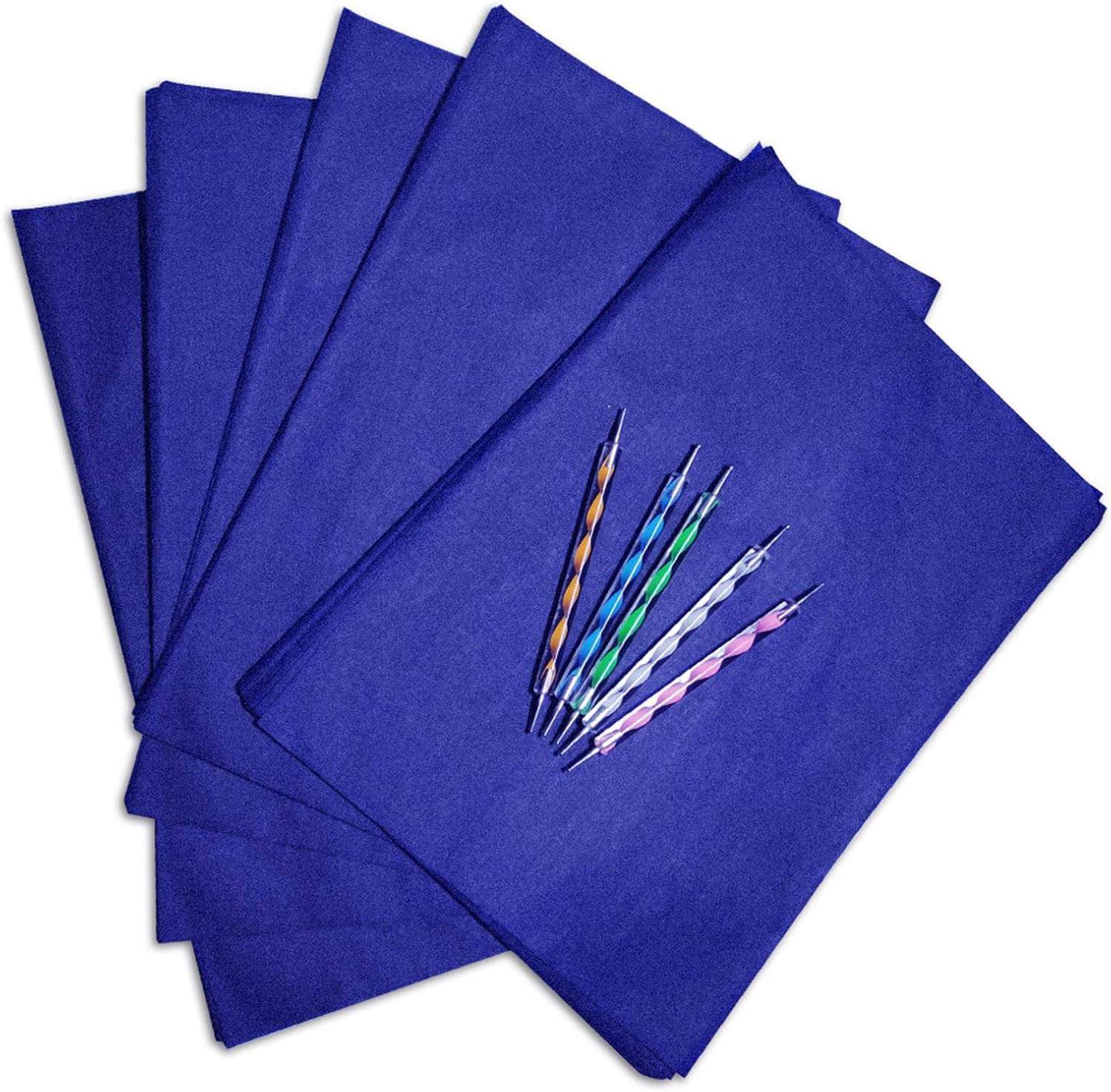 100 Sheets Carbon Transfer Paper,Blue Carbon Copy Paper Tracing Paper with 5Pcs