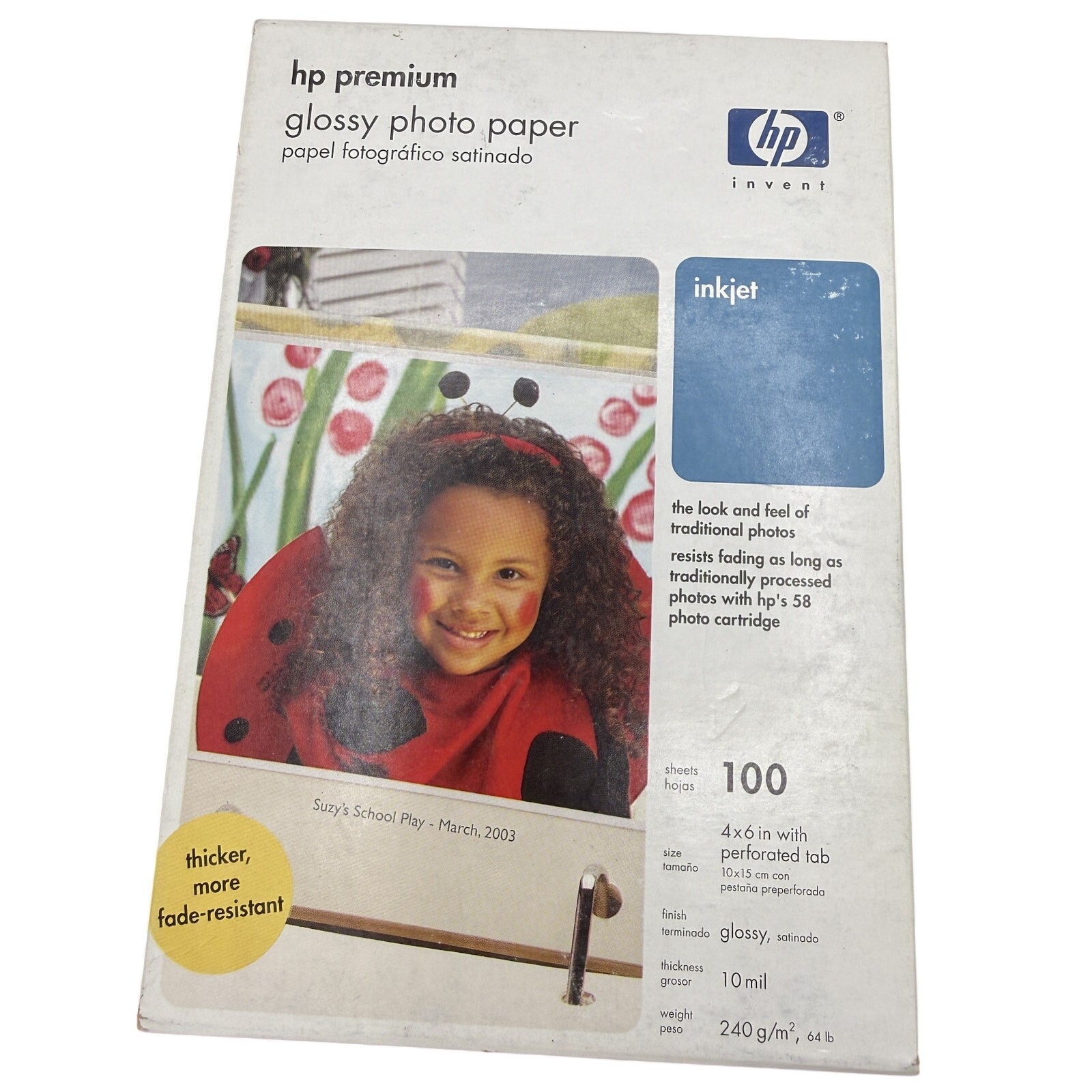📸 HP Premium Glossy Photo Paper 4×6 Inkjet 100 Sheets New Sealed Q1990A 10 mil