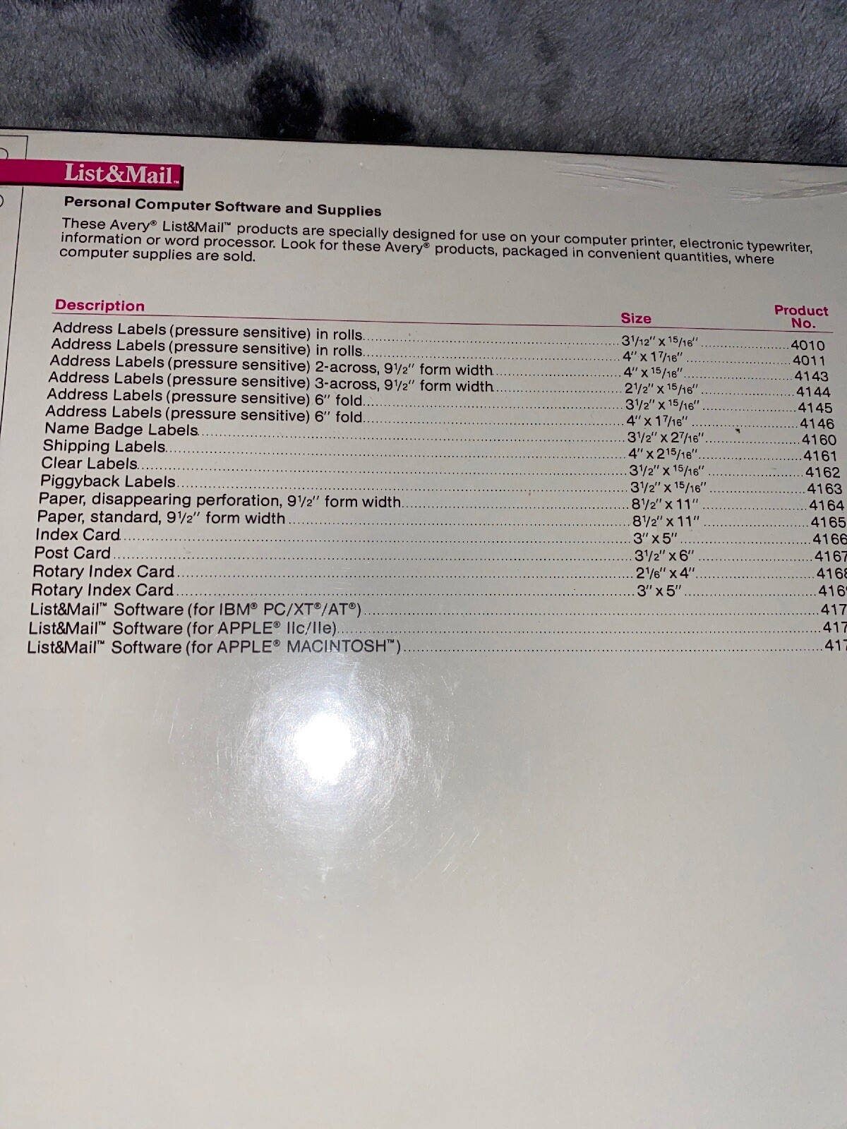 Avery 4165 Dot Matrix Printer Paper Continuous Feed Computer 250 Pages 8.5 x11
