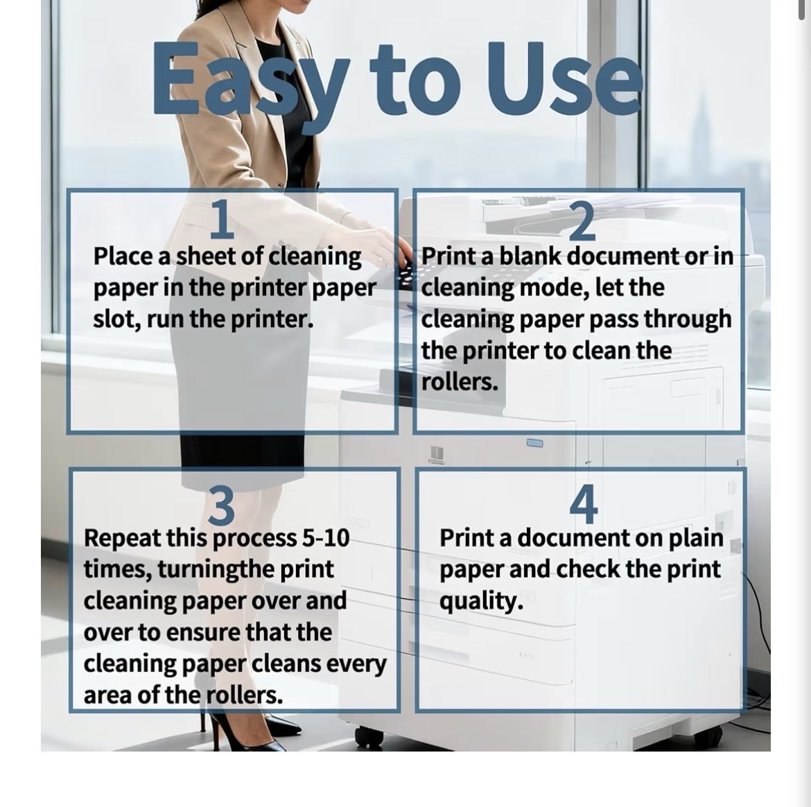 Printer Cleaning Sheets 15-Pack – 【Removes Ink, Dust, Dirt & Debris】8.5 x 11 …