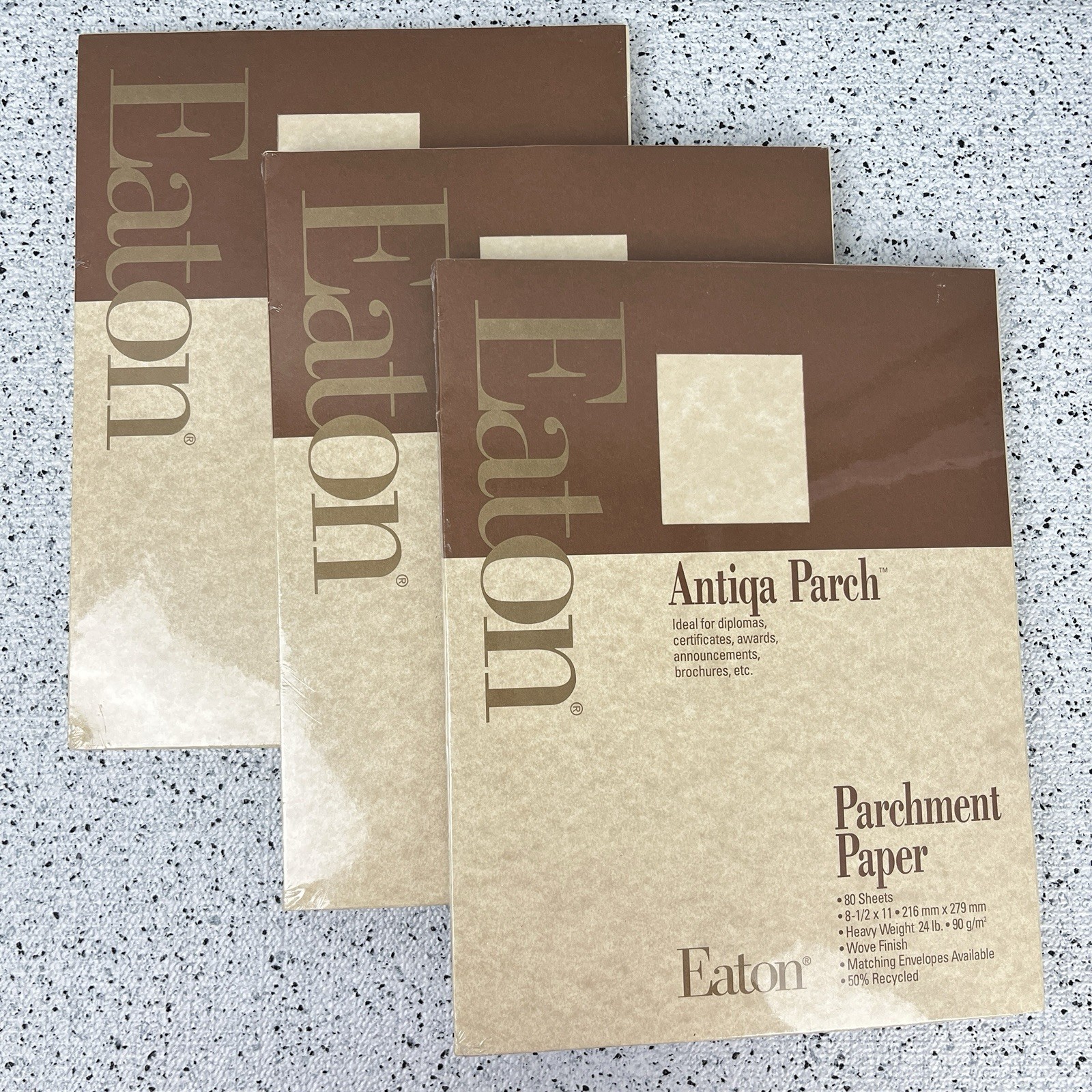 Eaton Parchment Paper Antiqa Parch Lot of 3 Packs New Sealed 8.5×11