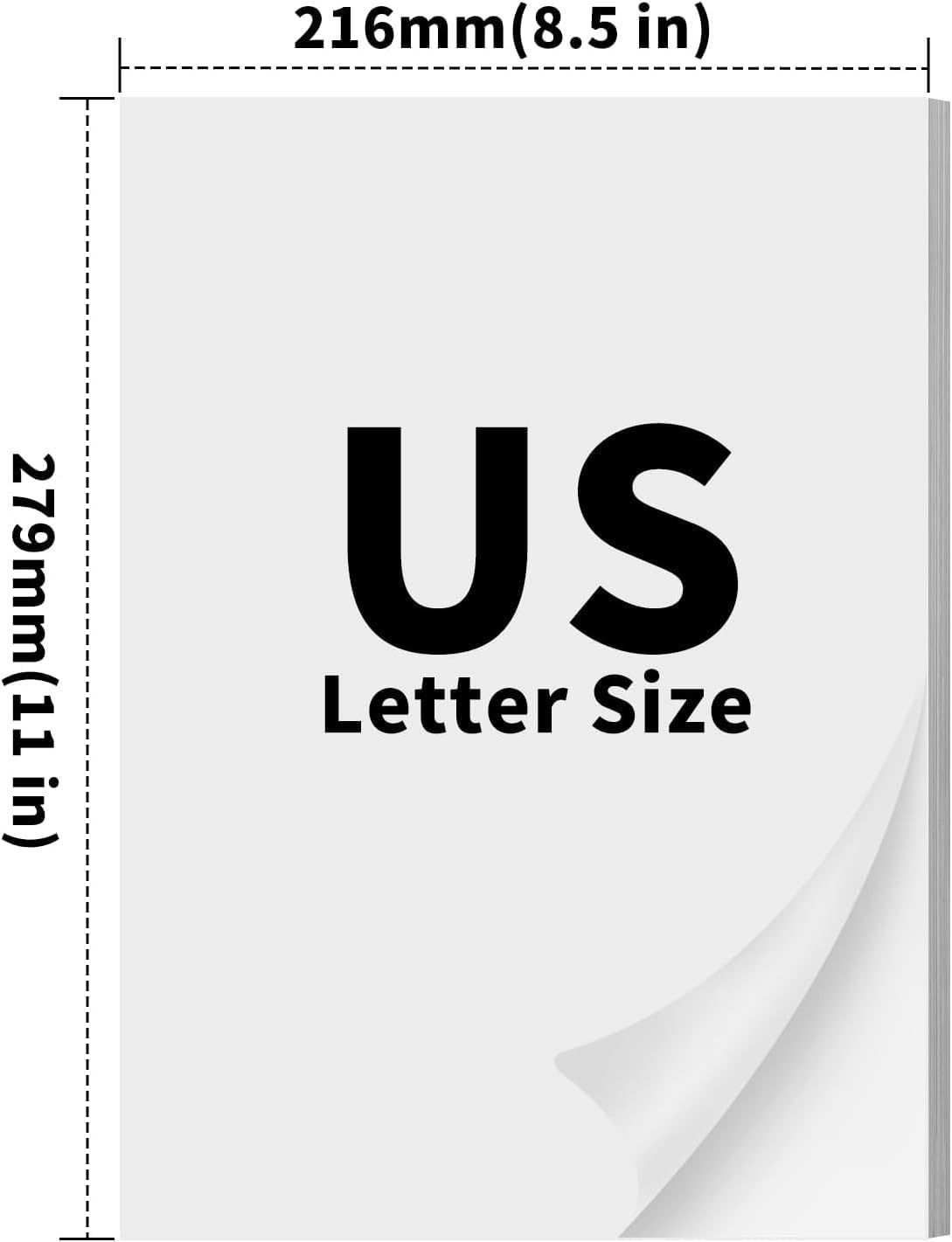 Thermal Printer Paper 8.5×11 for M08F-Letter M832 M834 MT800 – 200 Sheets