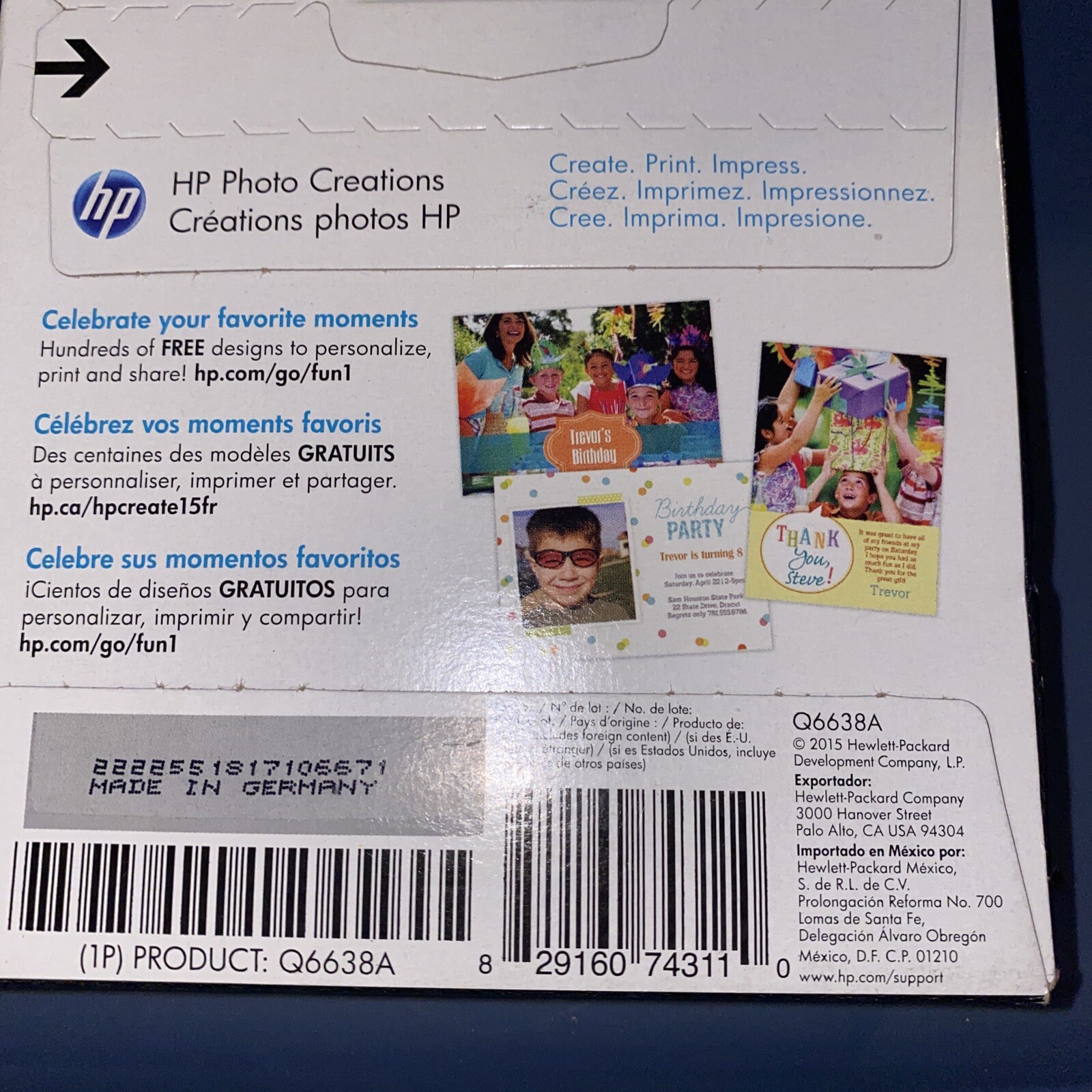 Hewlett Packard Q6638A 4 x 6 inch Glossy Printer Paper – 100 Sheets