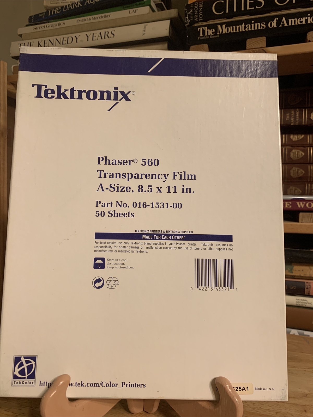 Tektronix Phaser 560 Transparency Film A-Size 8.5×11” 48/50 016-1531-00 Open Box