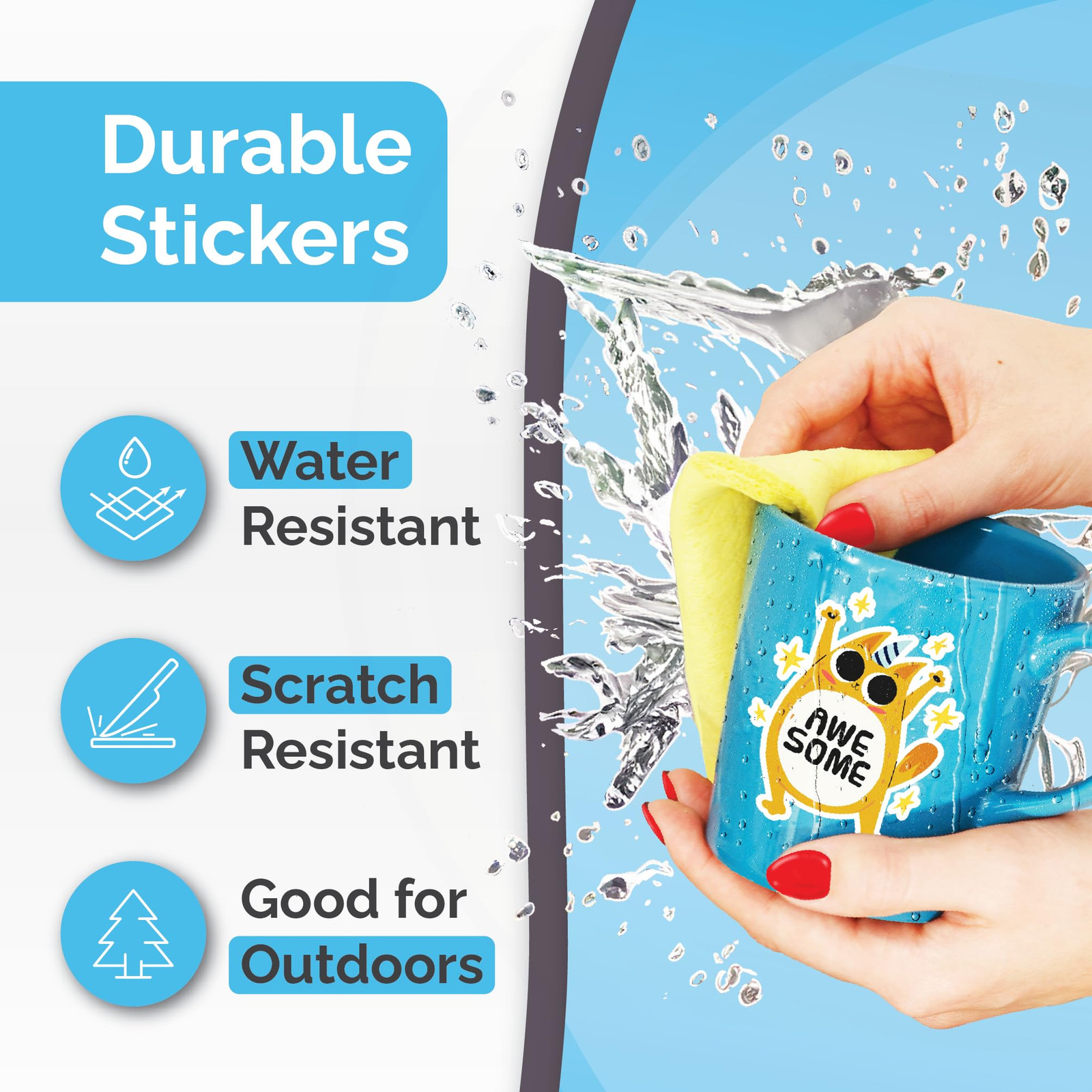 Premium Printable Vinyl Sticker Paper for Inkjet & Laser Printer – 32 Sheets …