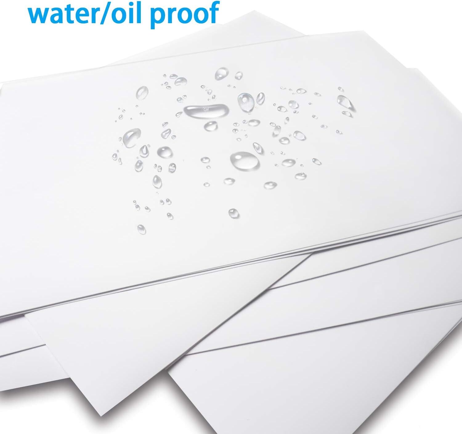Clear Printable Vinyl Sheets for Inkjet Printer 8.5×11 Inch for Crafts, Labels