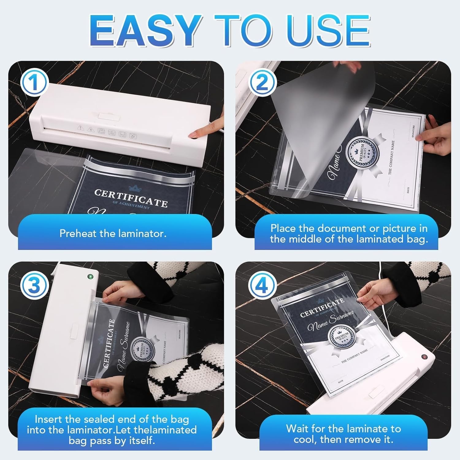 200 Pack Laminating Sheets, 3 mil, 8.9″ x 11.4″ Thermal Laminating Pouches