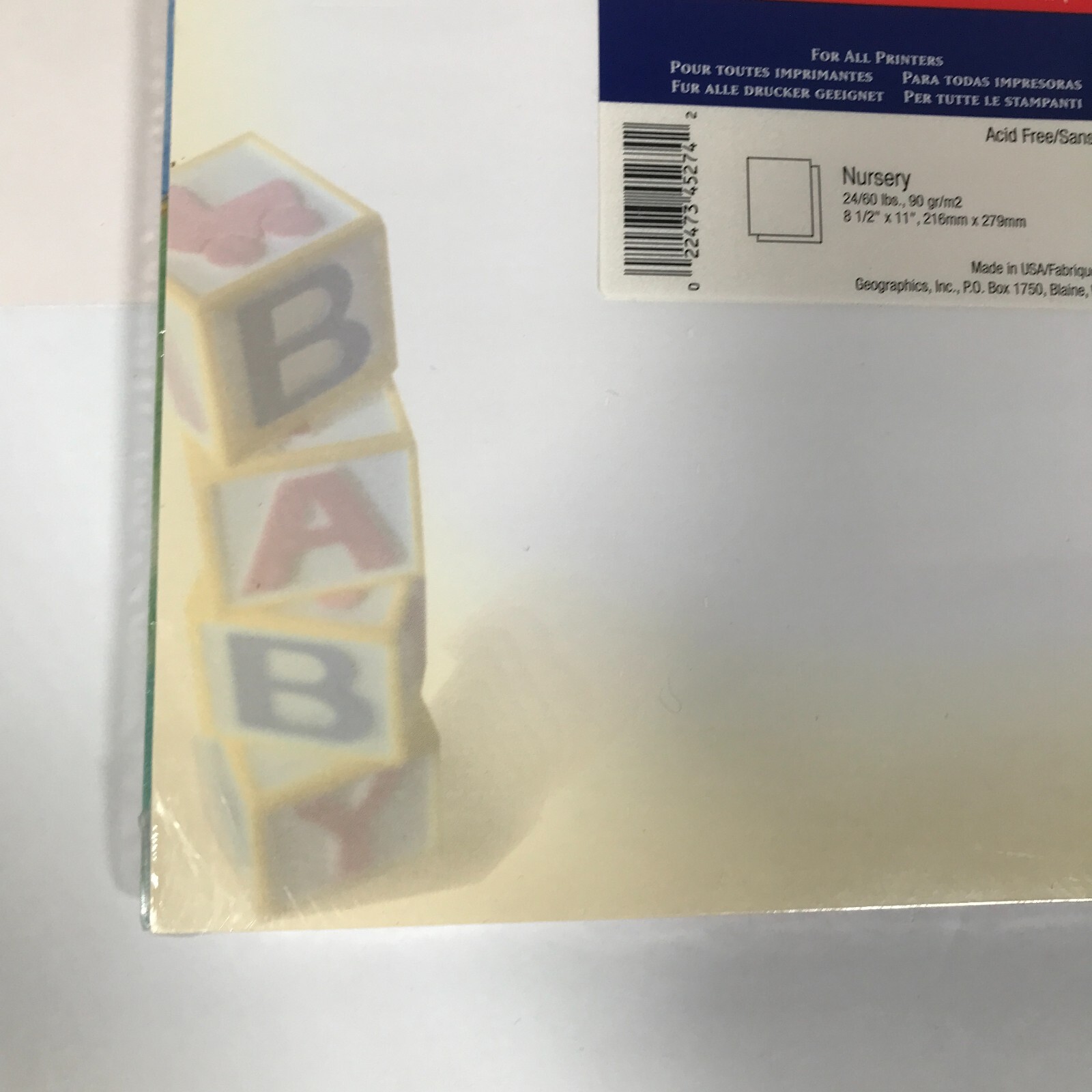 Geographics Great Paper Gibson 25/50ct Baby/Child 8.5in X 11in Printer Paper
