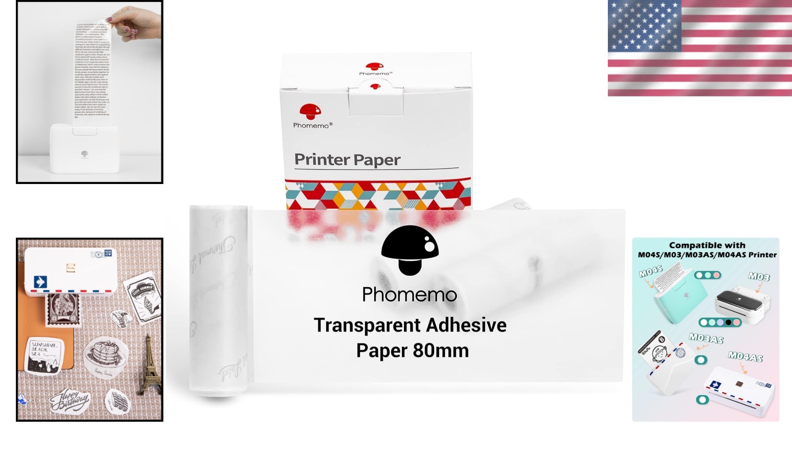 Versatile Transparent Thermal Paper 77mm – 3 Rolls, Ideal for Crafts & More