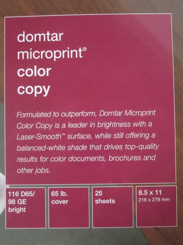 8 Sealed Packages Domtar Microprint Coated Laser Paper – Various Weight Covers