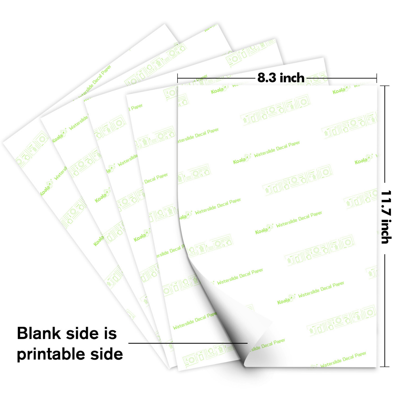 Koala Inkjet Waterslide Decal Paper Clear Water Slide Transfer 8.3″x11.7″ A4 5PK