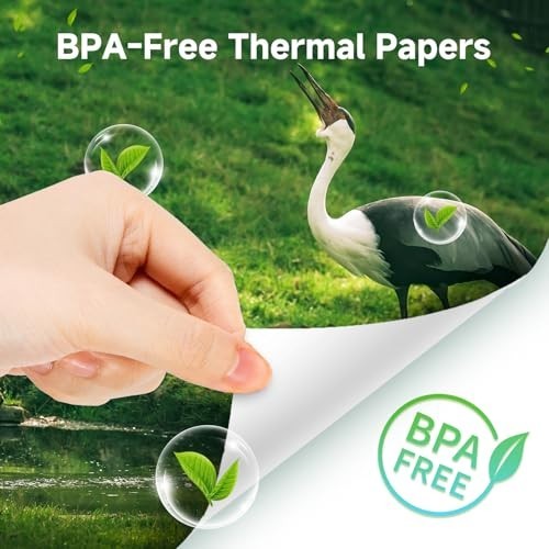 8.5×11 Thermal Printer Paper – 200 Sheets, Compatible with Portable Printers