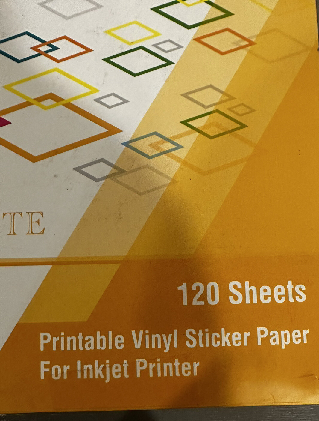 Printable Vinyl Sticker Paper for Inkjet Printer Clear Labels 120 Sheets Matte
