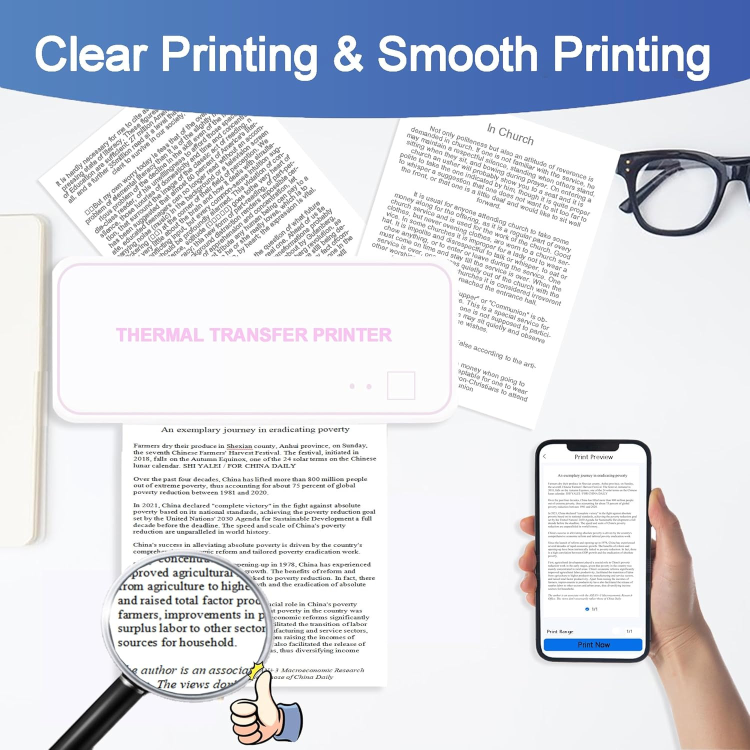 Thermal Printer Paper Printing Paper Quick-Dry A4 Printing Paper Quick-Dry 8.3”
