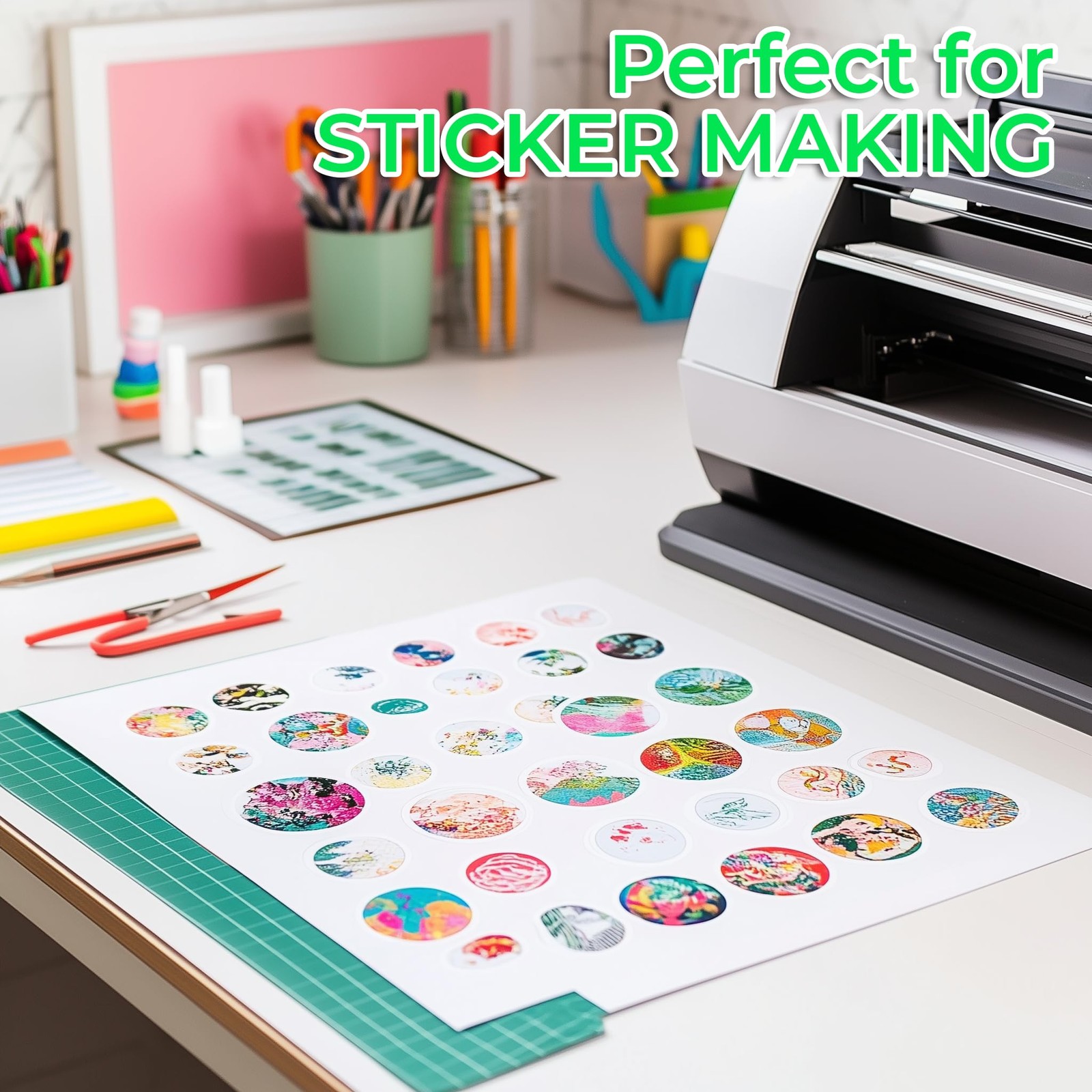 Evergreen Goods 100 Sheets A4 Matte White Waterproof Self Adhesive Vinyl A…