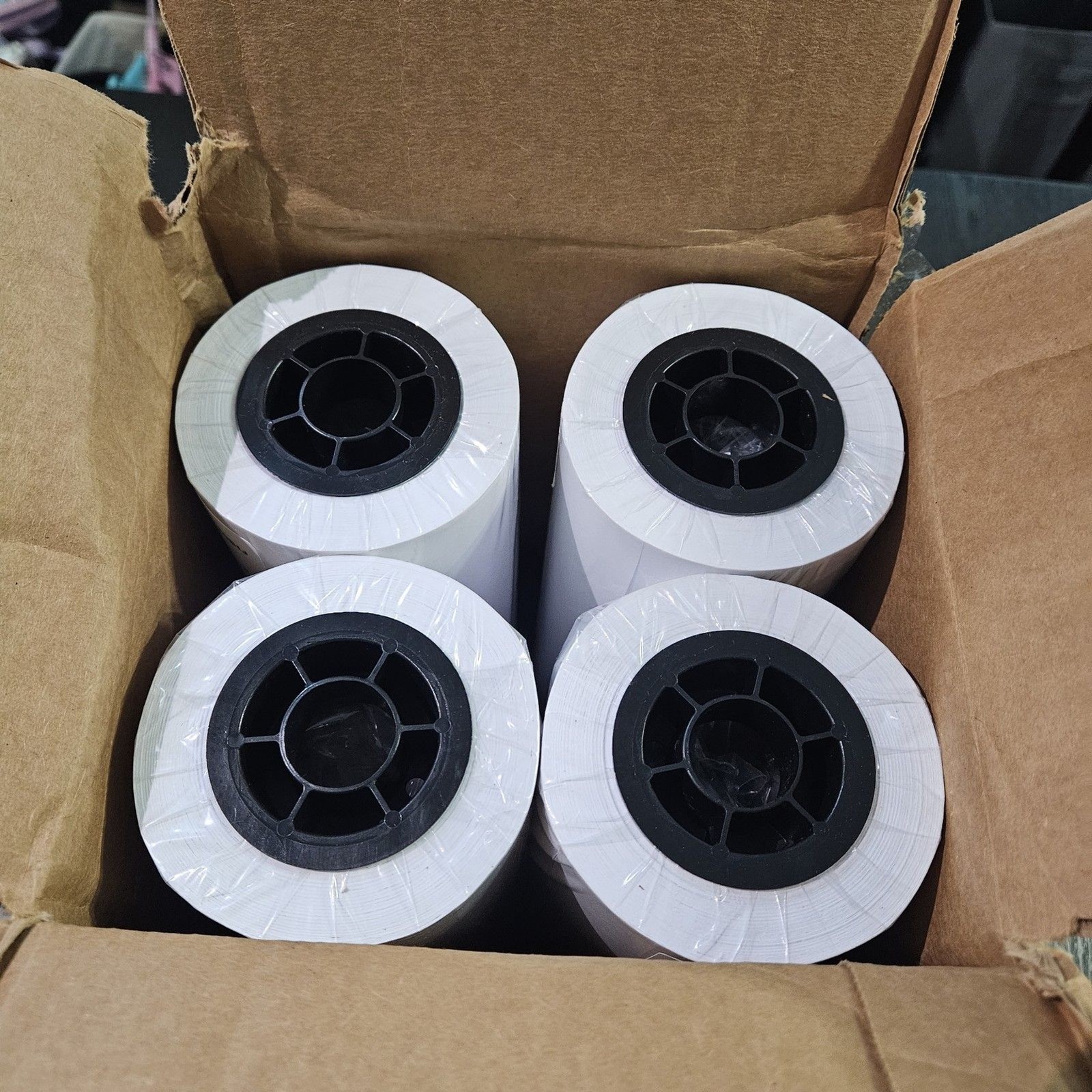 4 Rolls Prefold Bond Paper 20lb 14″ X 50′ X 8.5″ 2 In. Core New Open Box