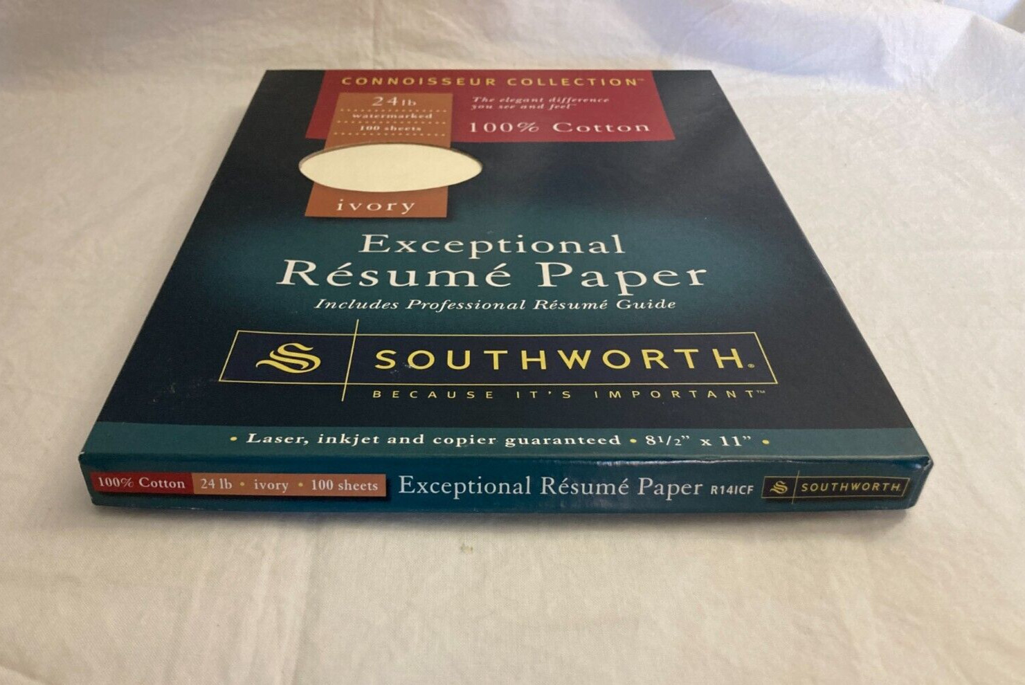 Southworth 100% Cotton Resume Paper 77 Sheets Ivory 24 lb 8.5″ x 11″ R14CF