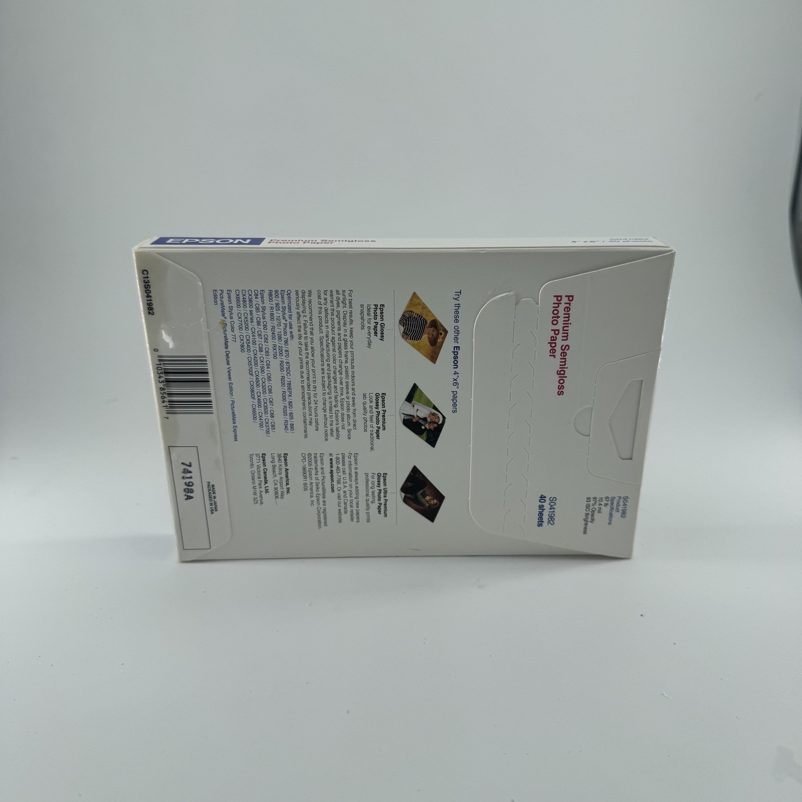 Epson Premium Semi Gloss Photo Paper 4″x6″ 40