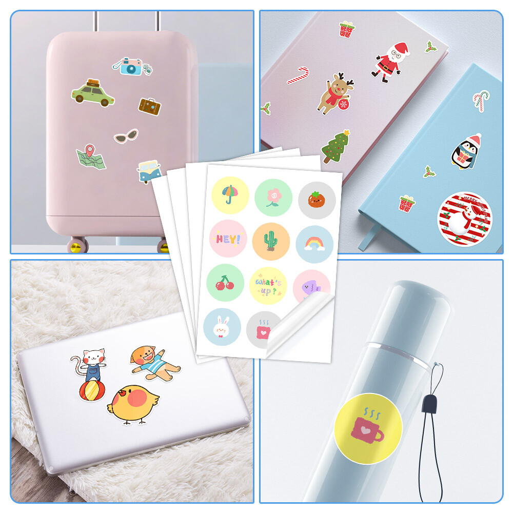 Vinyl Sticker Paper Glossy Matte Clear 100 Printable Inkjet Laser Printer US