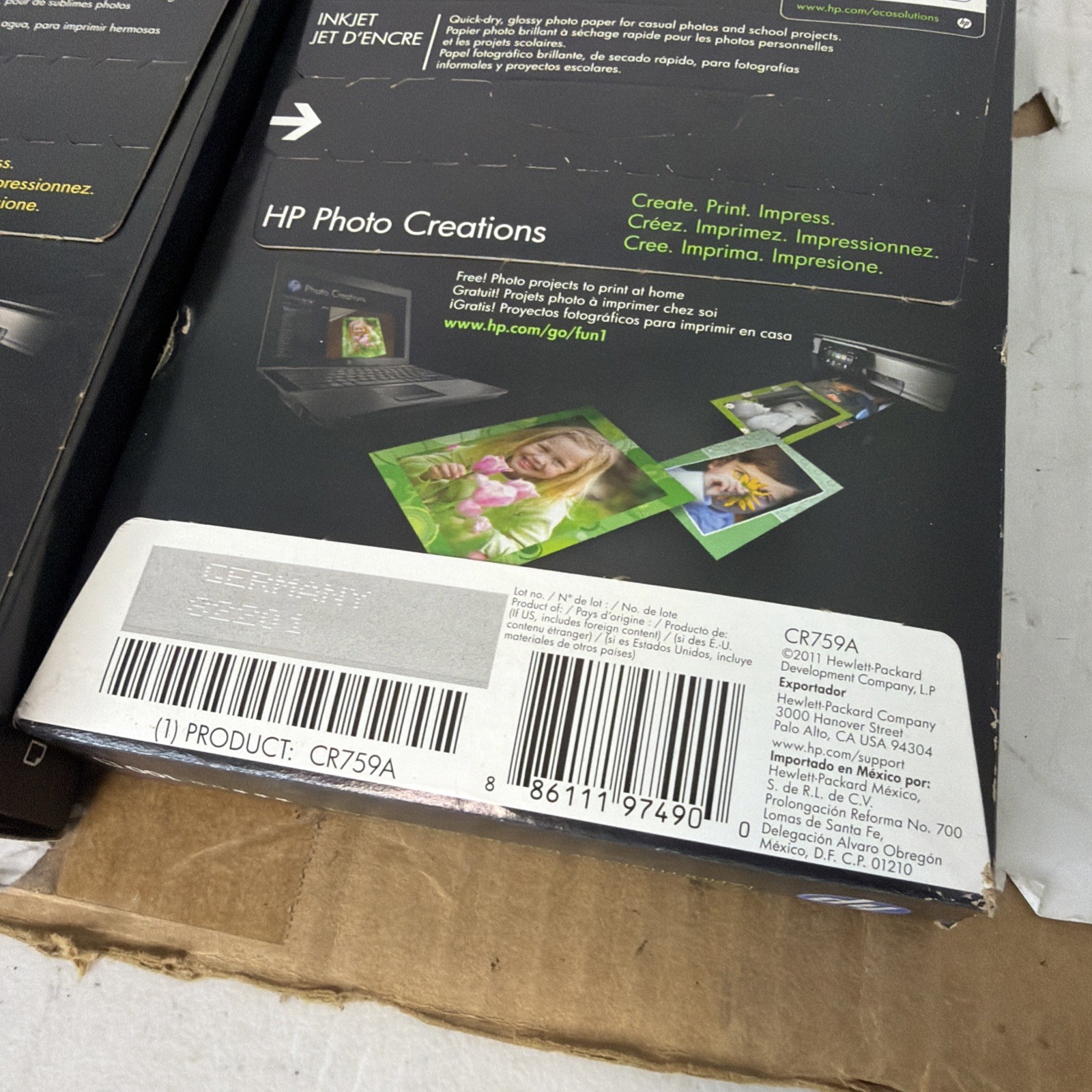 HP Advanced & Everyday Photo Paper 100 Sheets 4×6 Glossy CR759A & Q6638A Sealed