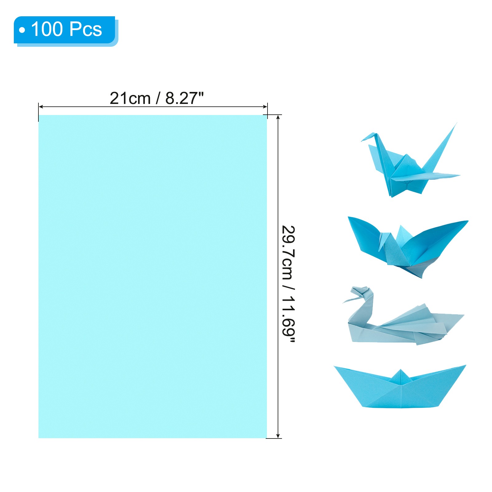 Blue Copy Paper, 100 Sheets 11.7×8.3″ A4 70gsm for Office