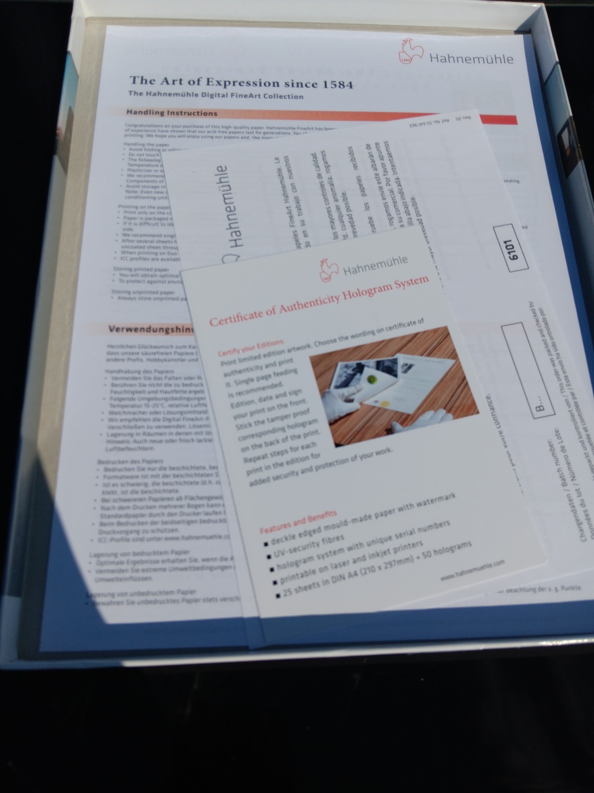 HAHNEMUHLE Fine Art Paper Sample Pack, 8.5 X 11 – 25 Sheets
