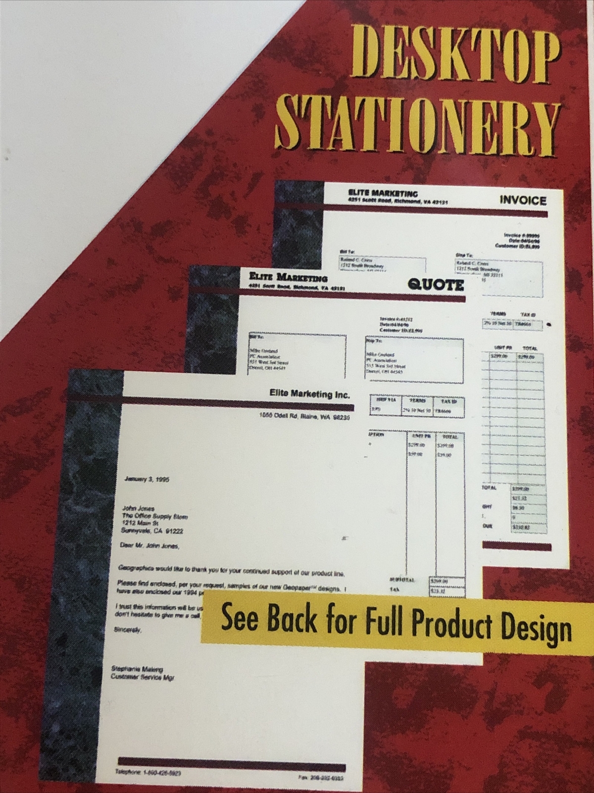 Acid Free Letterhead Desktop Stationary Printer Paper 100 CT. Sealed. A16