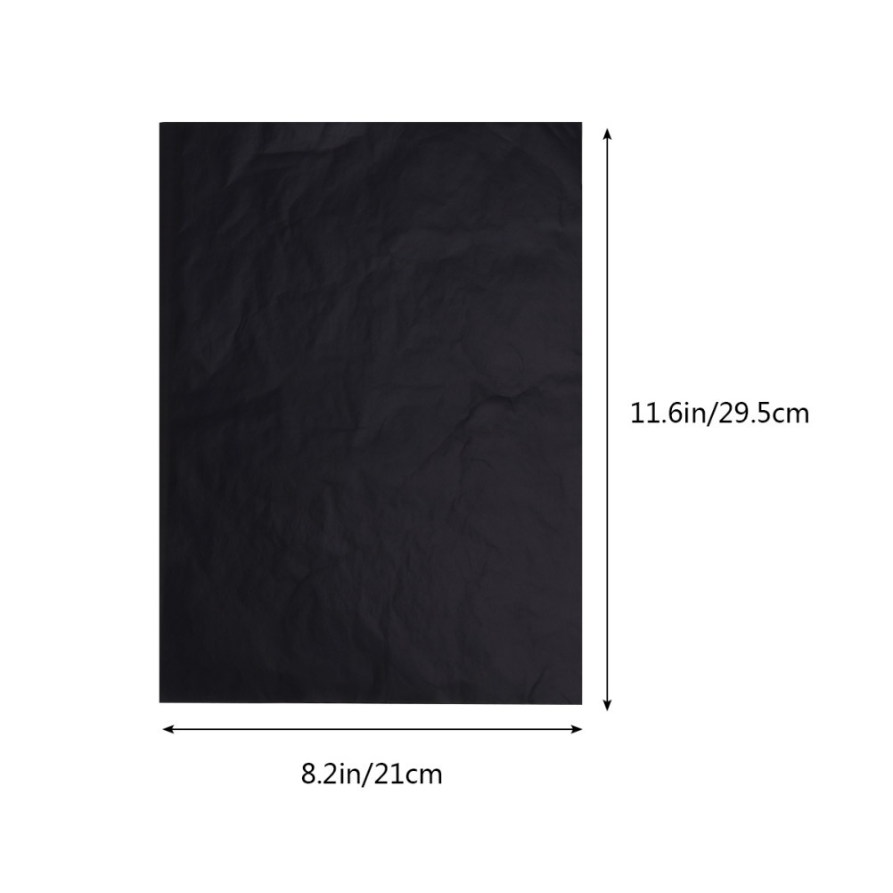 100pcs Graphite Transfer Paper Tracing Carbon Coated Paper for Painting Black