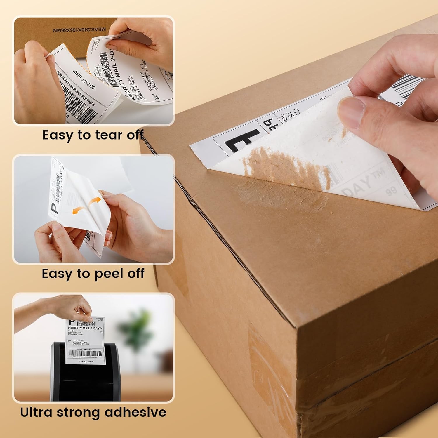 4×6 500/1000PCS Direct Thermal Shipping Label VRETTI MUNBYN Phomemo LOT