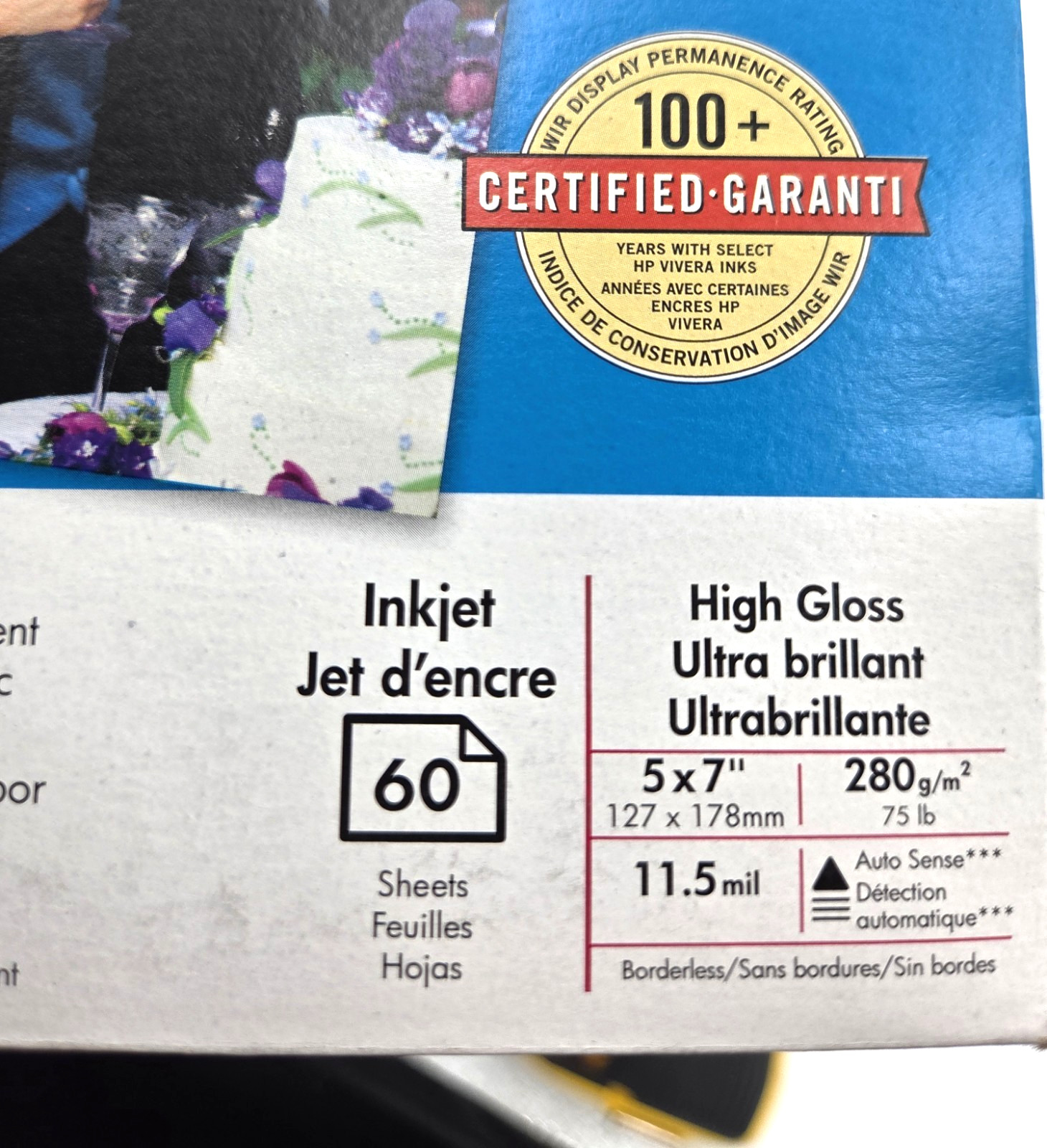 HP Premium Plus Photo Paper 5×7 Glossy Inkjet 60 Sheets 2 Boxes One Open READ