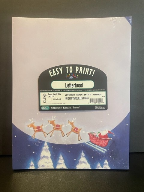 Great Papers! Christmas Letterhead Santa Sleigh Ride 967152 100 Sheets USA