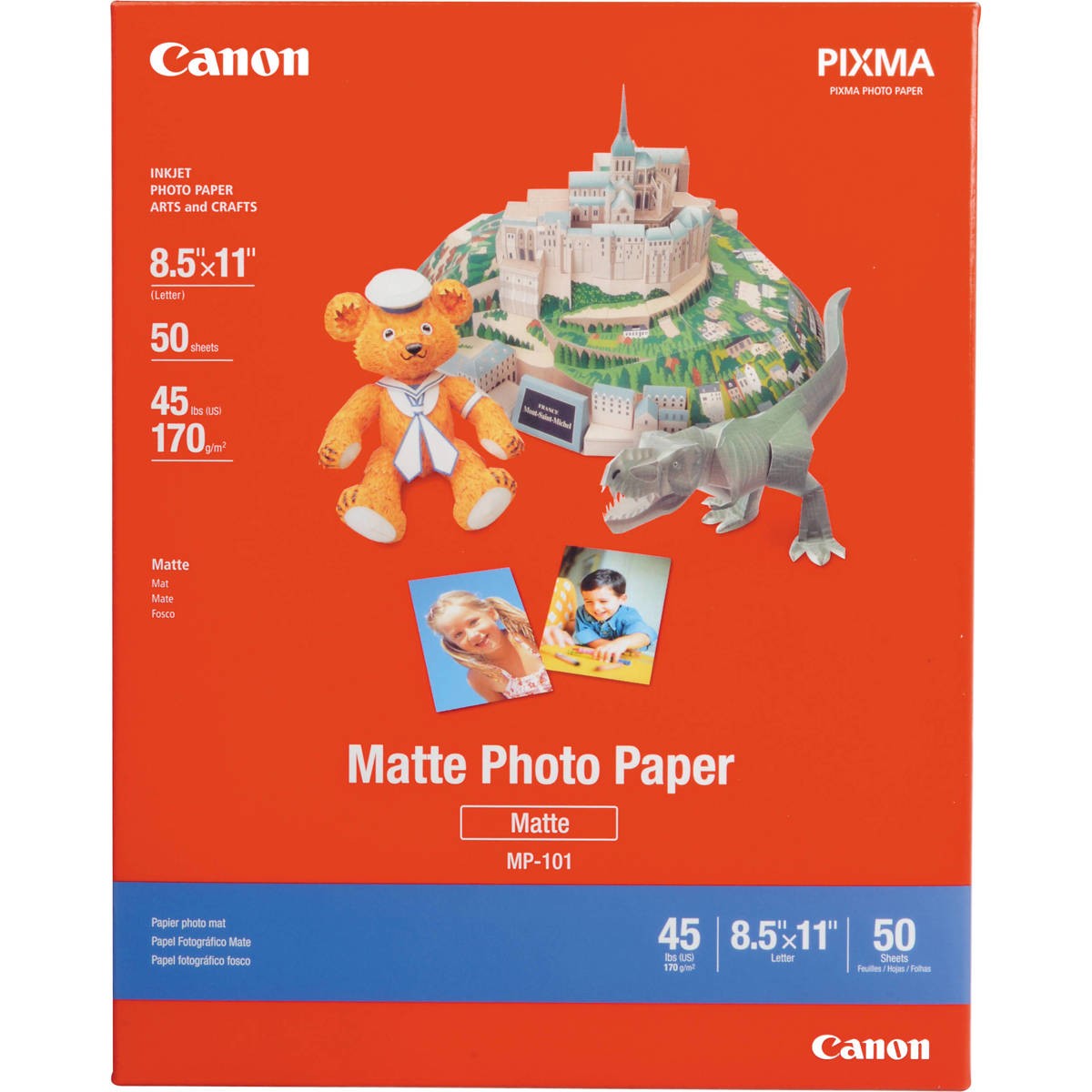 Canon Matte Photo Inkjet Paper, 8.5 mil., 8.5×11″, 50 Sheets