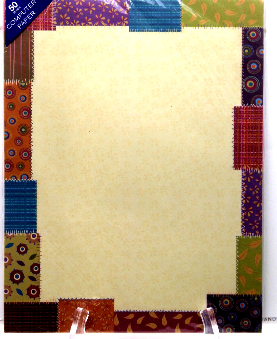 Border Computer Paper Decorative 3 pks Roses Celebration Patchwork 45 Each