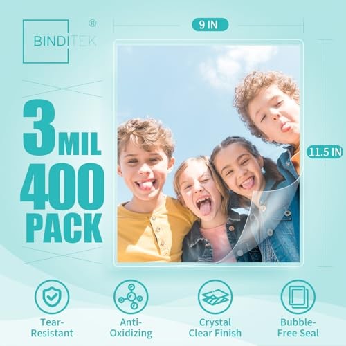 400 Pack 3 Mil Thermal Laminating Pouches, 9×11.5 Inches 3 Mil-400 Pack