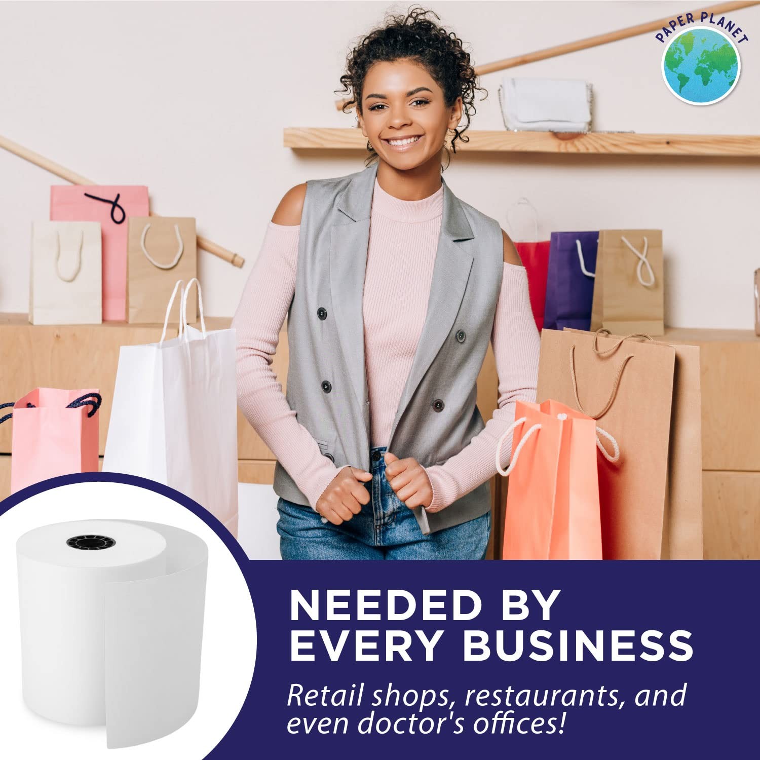 Thermal Paper for Toast TP200 Printer by Planet | 20 20 Rolls, White