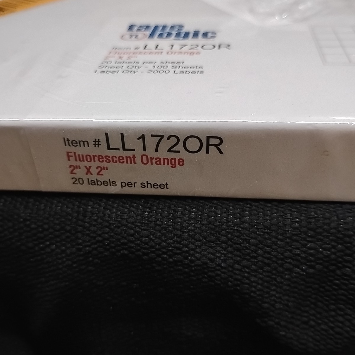 2,000-Count Tape Logic LL1720R Flourescent Orange 2″ x 2″ Labels