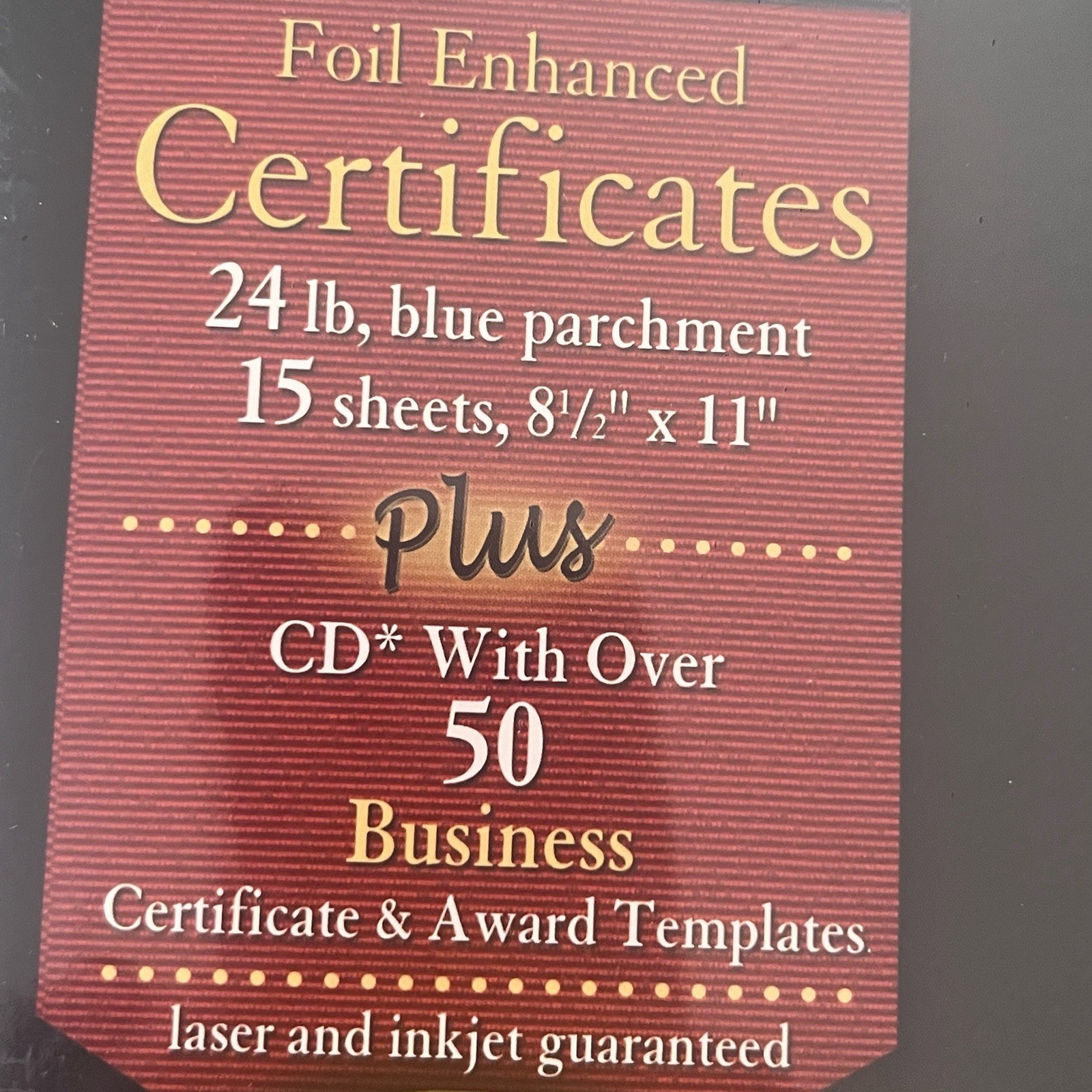 Southworth Parchment Paper w/ CD Business Certificate Award Templates Sealed