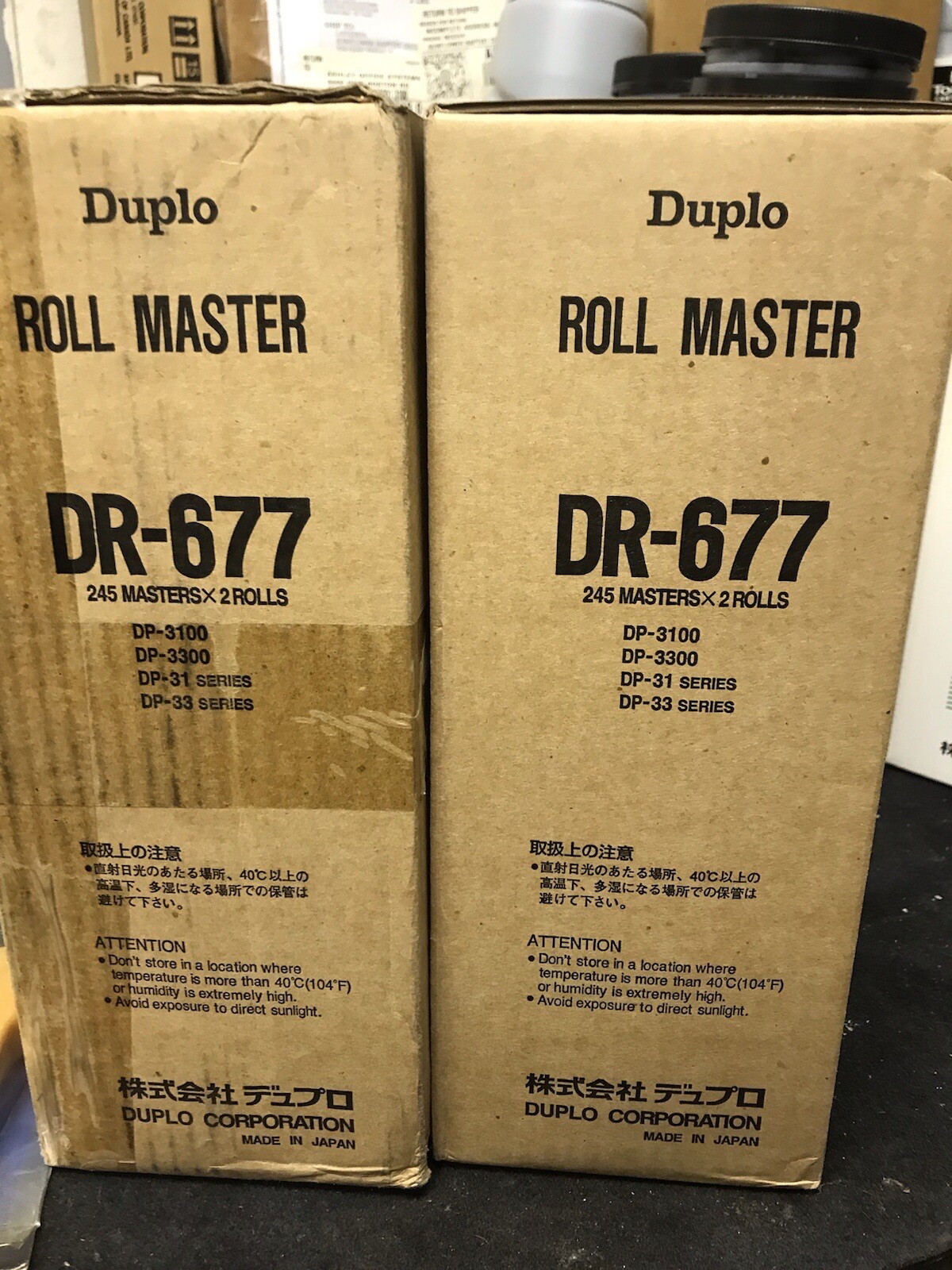 Duplo Roll Master DR-677 Genuine OEM 245 Mastersx2Rolls per box DP3100 DP3300