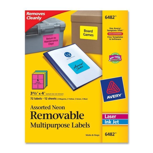 Avery Dennison 6482 Color Coding Label