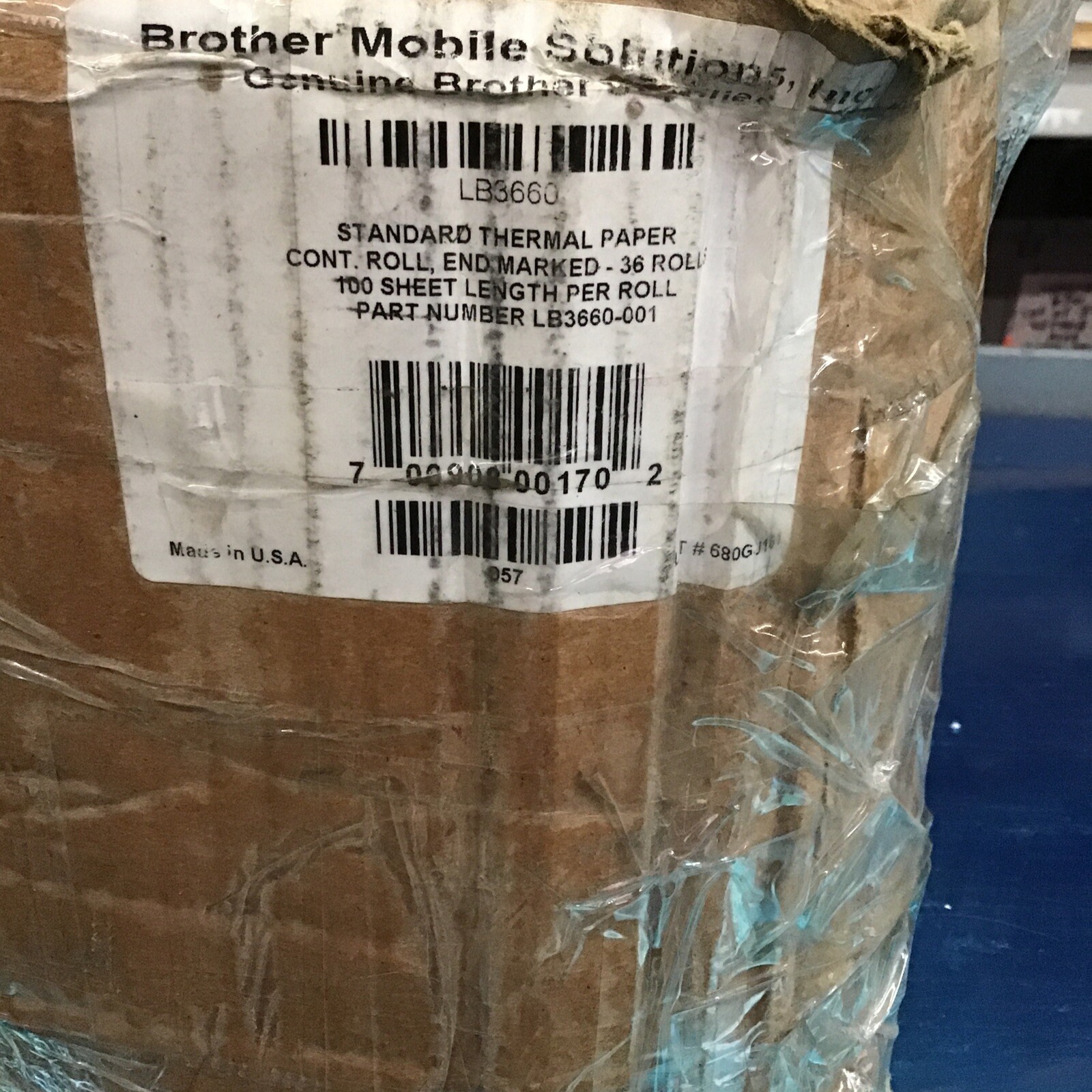 Lot Of 6 Brother Standard Roll Paper W/red Stripe / LB3660