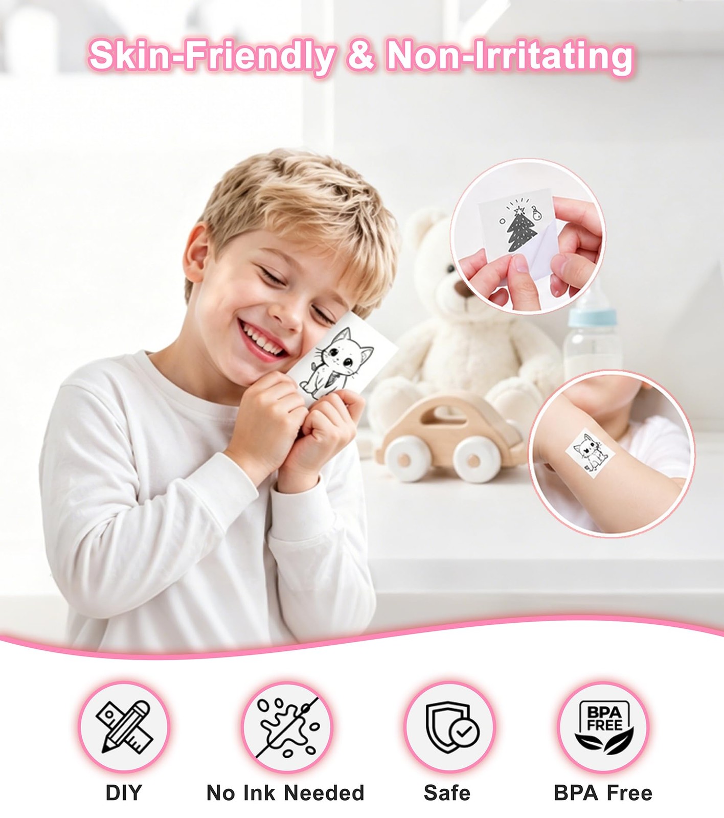 10 Rolls Mini Thermal Printer Sticker Paper – 57mm x 25mm | BPS/BPA-Free | Se…