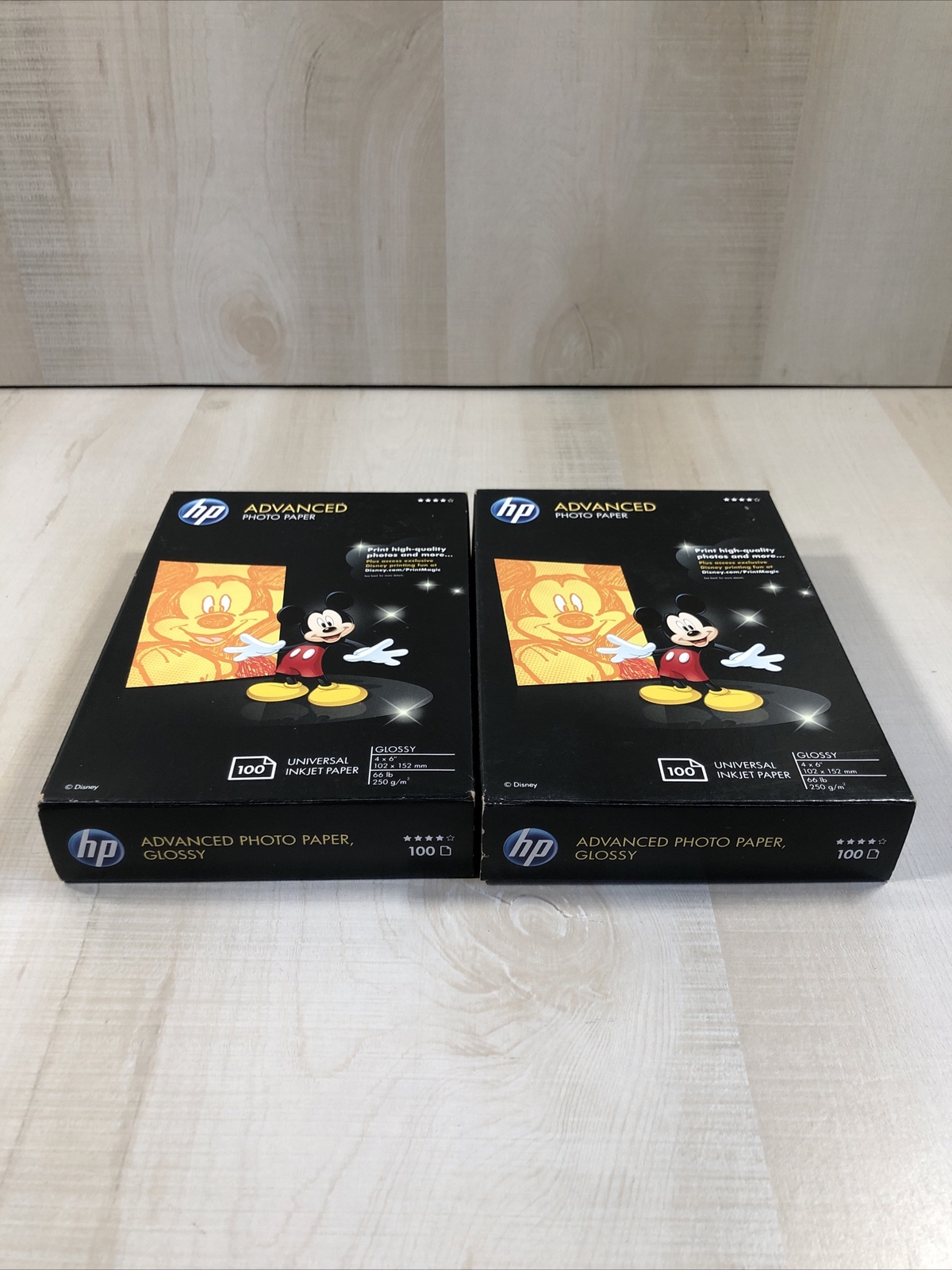 2 – HP Advanced Photo Paper 4×6 Glossy 100 ct. Copy Paper Inkjet Pictures NEW