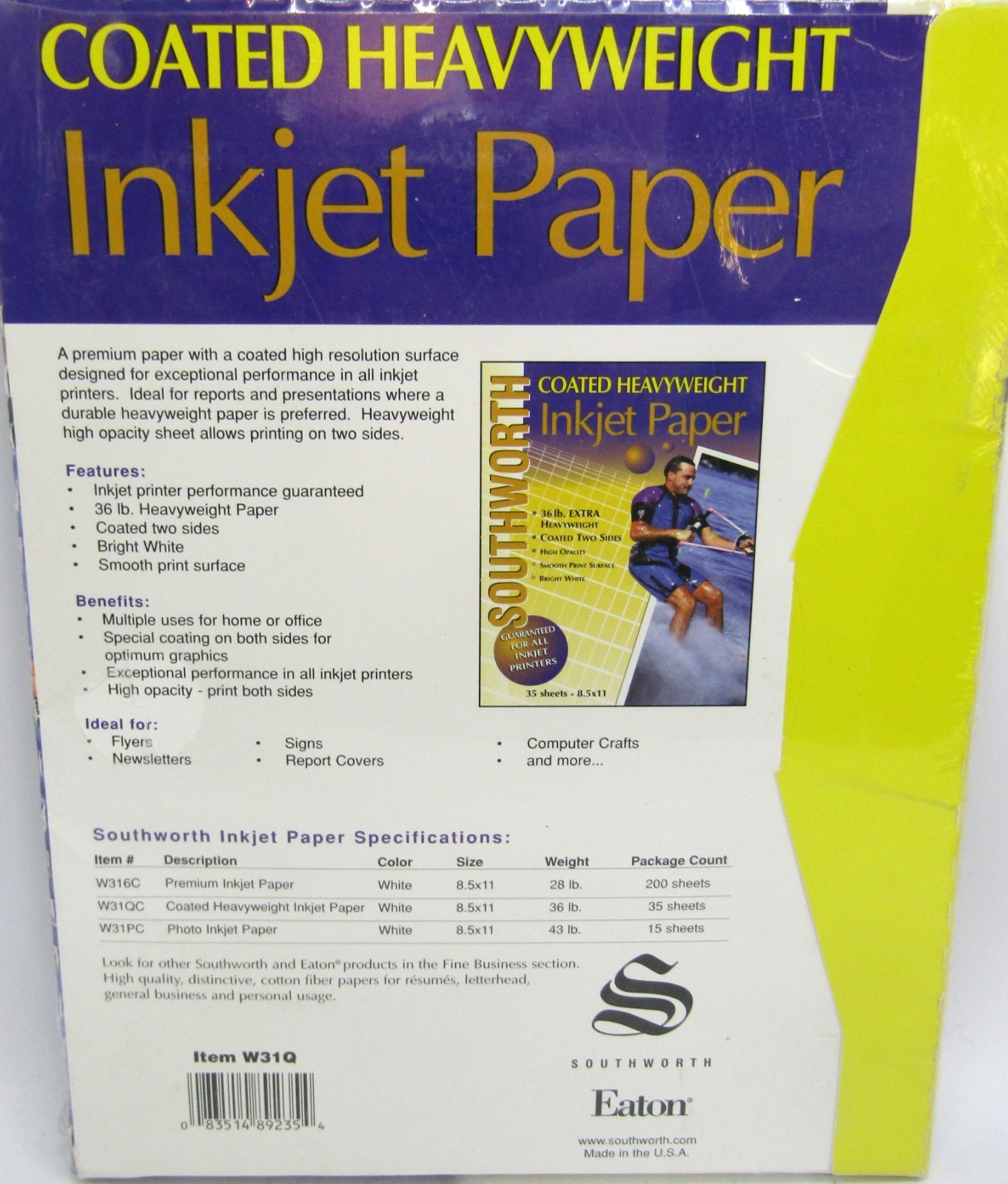 Southworth Coated Heavyweight Inkjet Paper 35 Sheets 8.5″ X 11′.