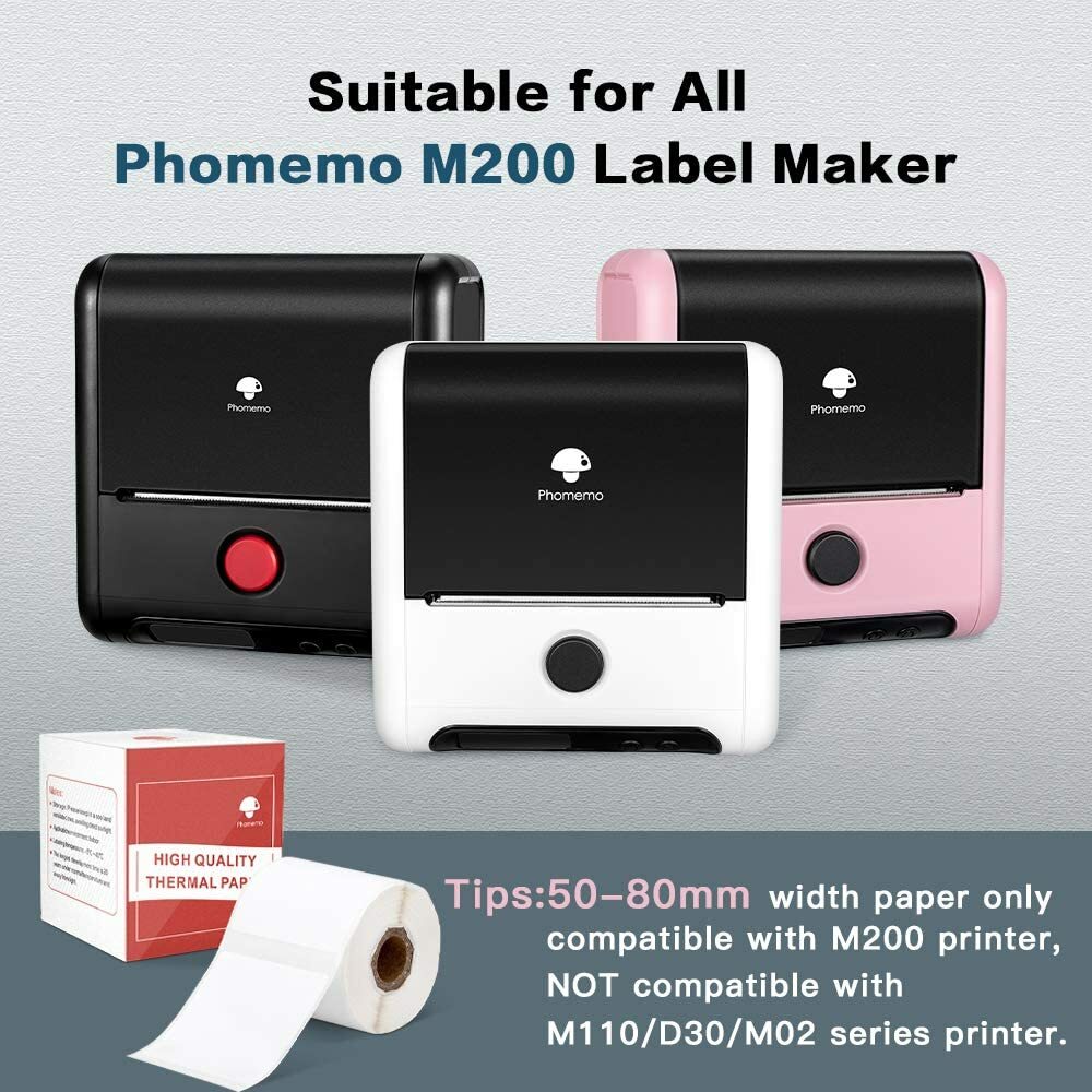 40*30mm Transparent Clear Sticker Thermal Label for Phomemo M110/M200 Printer